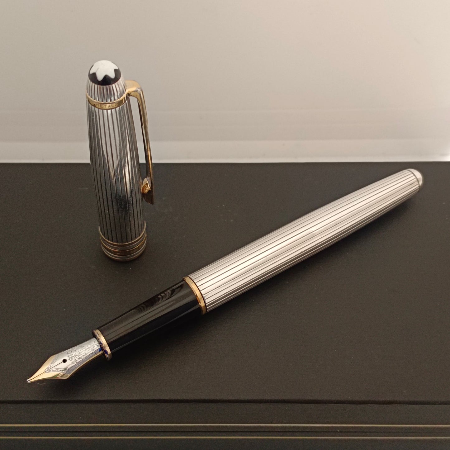 Montblanc Meisterstuck Sterling Silver Solitaire Fountain Pen