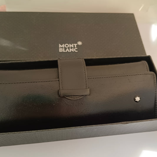Montblanc Meisterstuck 147 Traveller Black Leather Pouch For Fountain Pen