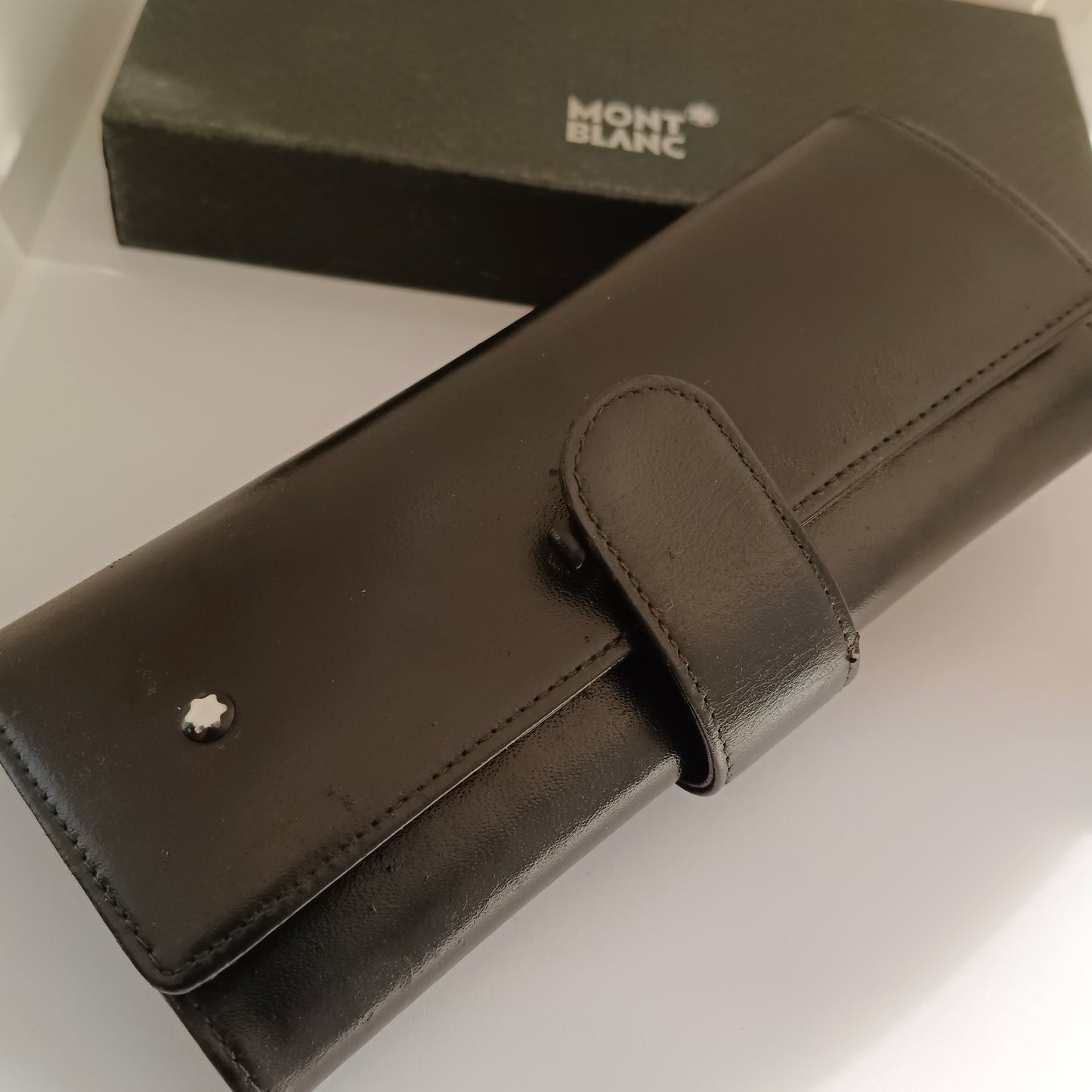 Montblanc Meisterstuck 147 Traveller Black Leather Pouch For Fountain Pen