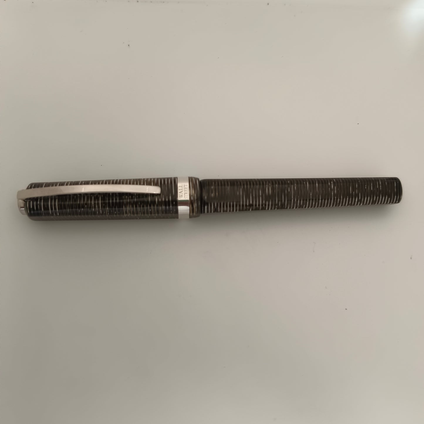 Visconti Wall Street SIlver Pearl Grey Celluloid Fountain Pen