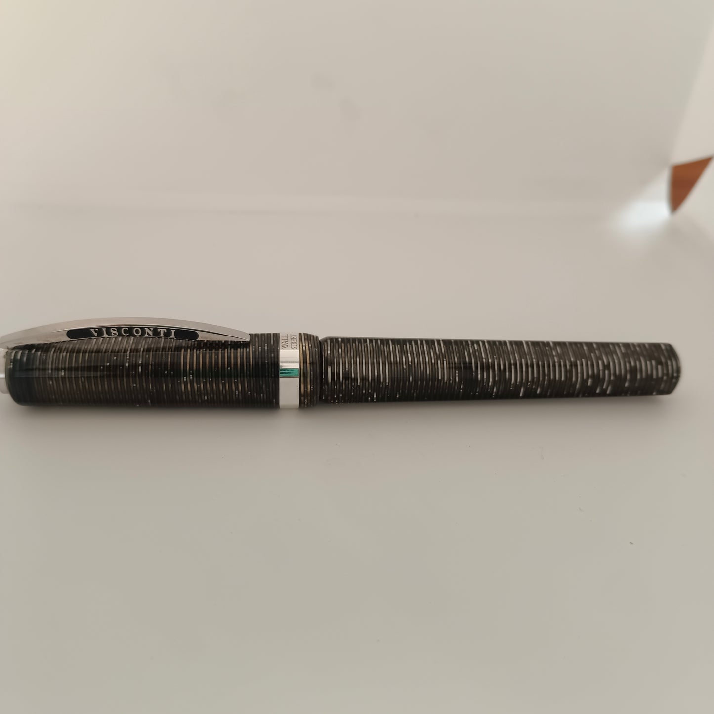 Visconti Wall Street SIlver Pearl Grey Celluloid Fountain Pen
