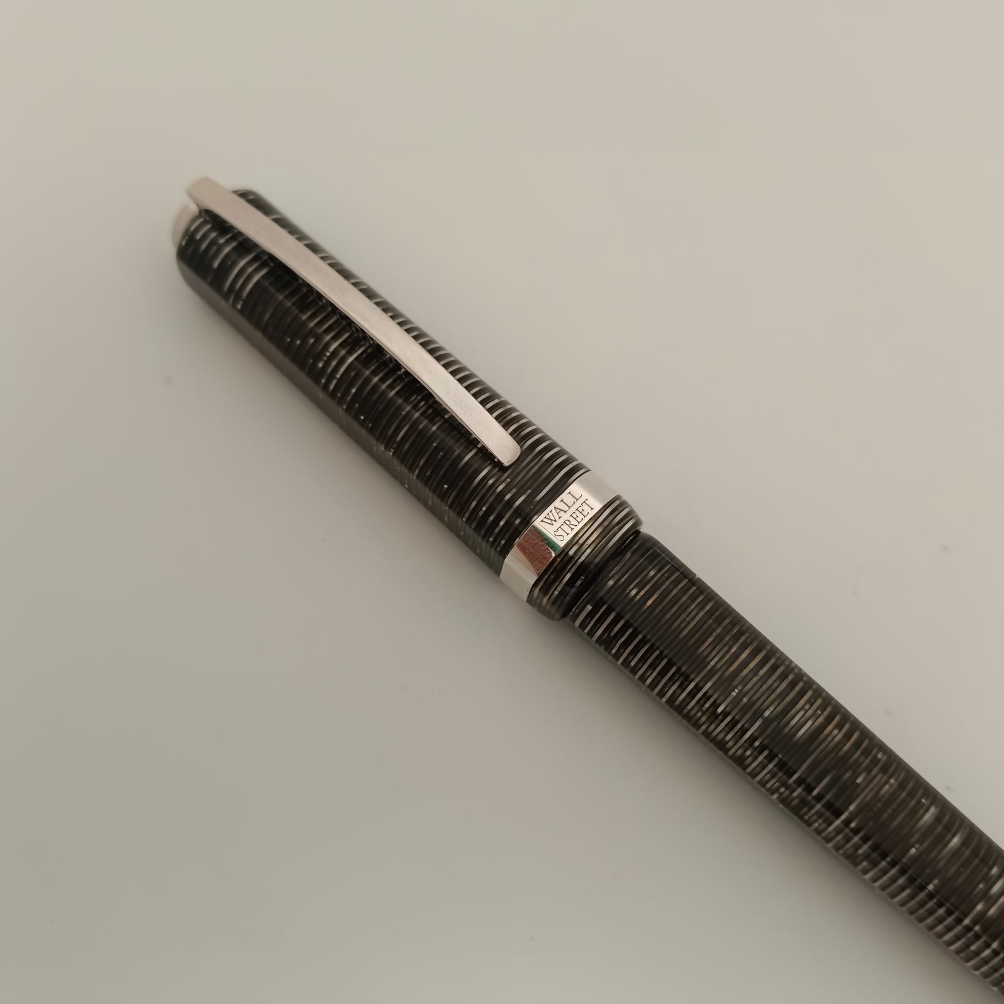Visconti Wall Street SIlver Pearl Grey Celluloid Fountain Pen