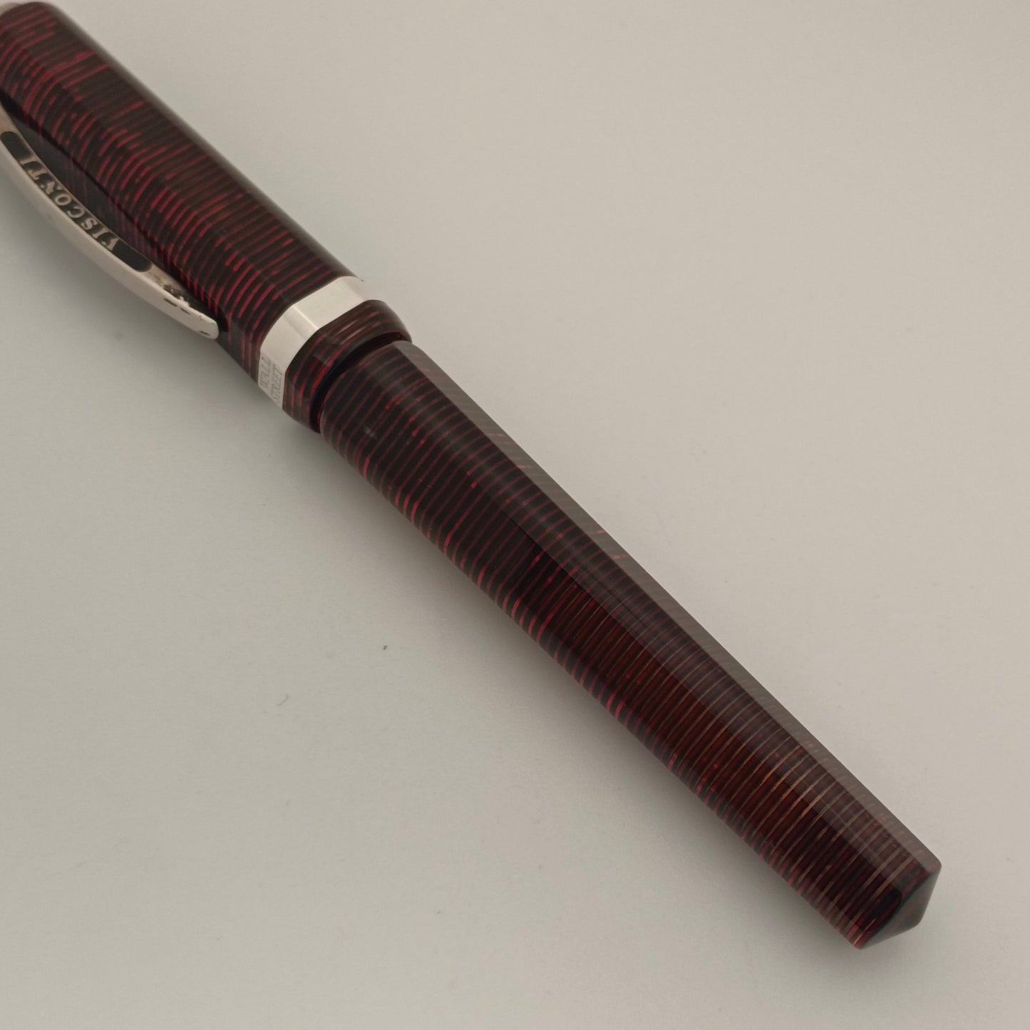 Visconti Wall Street Red Pearl Celluloid Fountain Pen