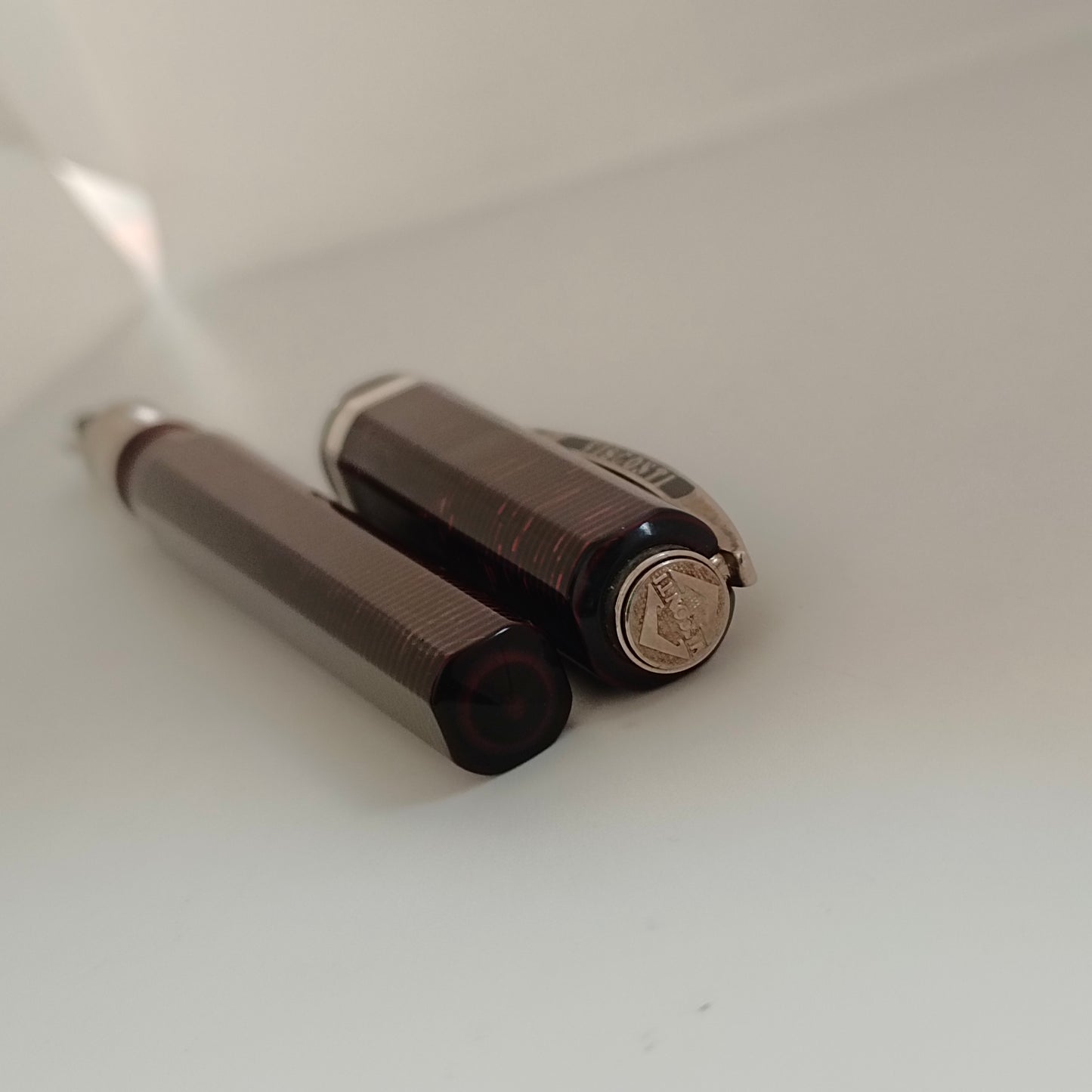 Visconti Wall Street Red Pearl Celluloid Fountain Pen