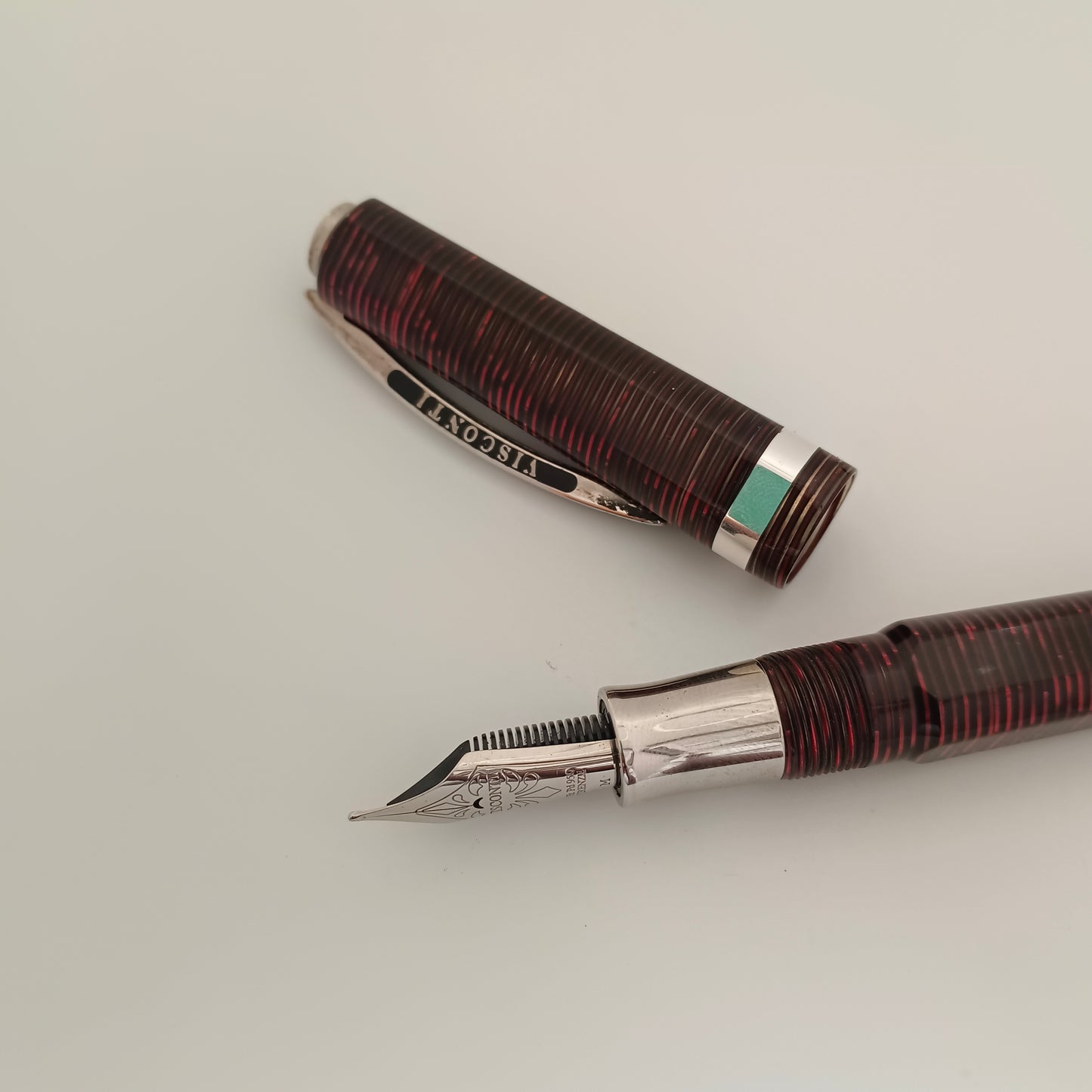 Visconti Wall Street Red Pearl Celluloid Fountain Pen