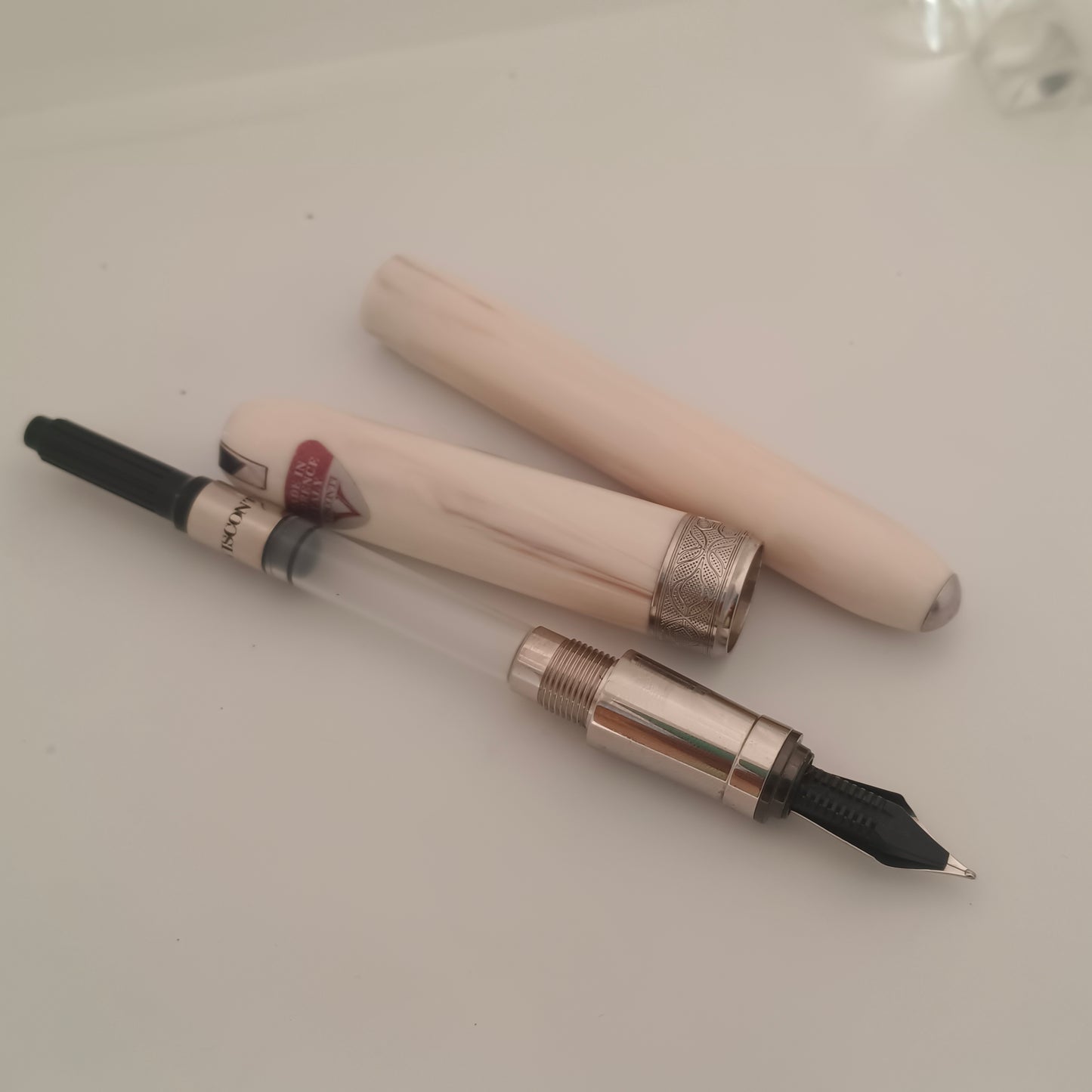 Visconti Rembrandt Ivory Steel Fine Nib Fountain Pen