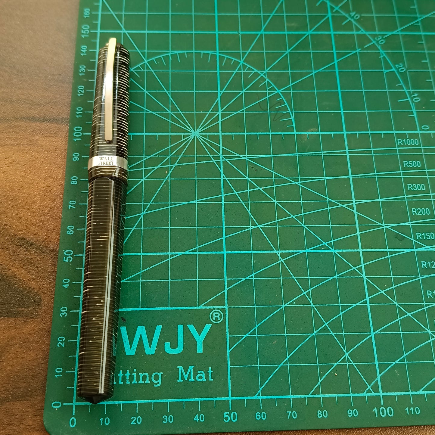 Visconti Wall Street SIlver Pearl Grey Celluloid Rollerball Pen