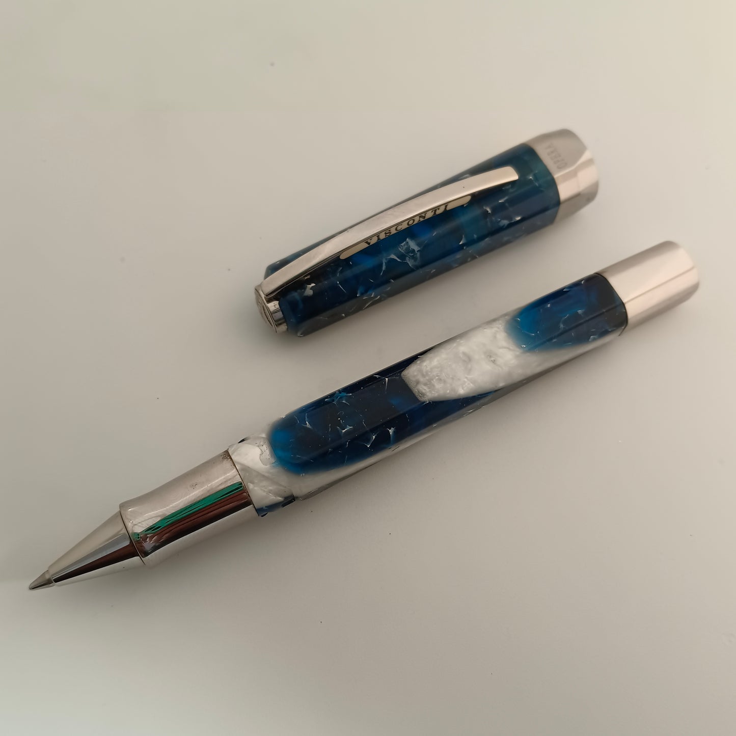 Visconti Opera Elements Blue Water Rollerball Pen - Made in Italy