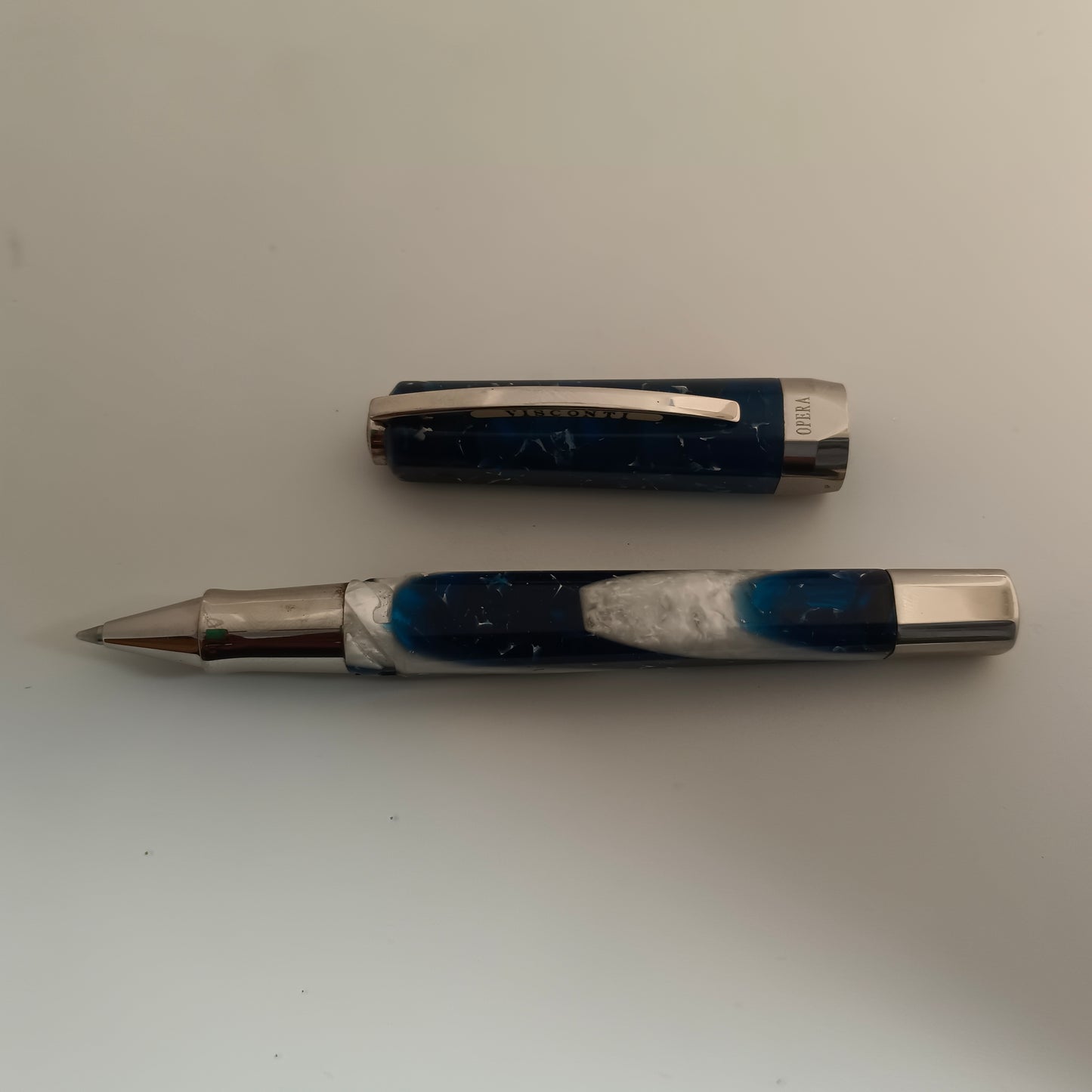 Visconti Opera Elements Blue Water Rollerball Pen - Made in Italy