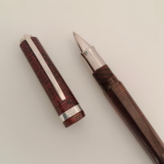 Visconti Wall Street Pearl Red Celluloid Rollerball Pen