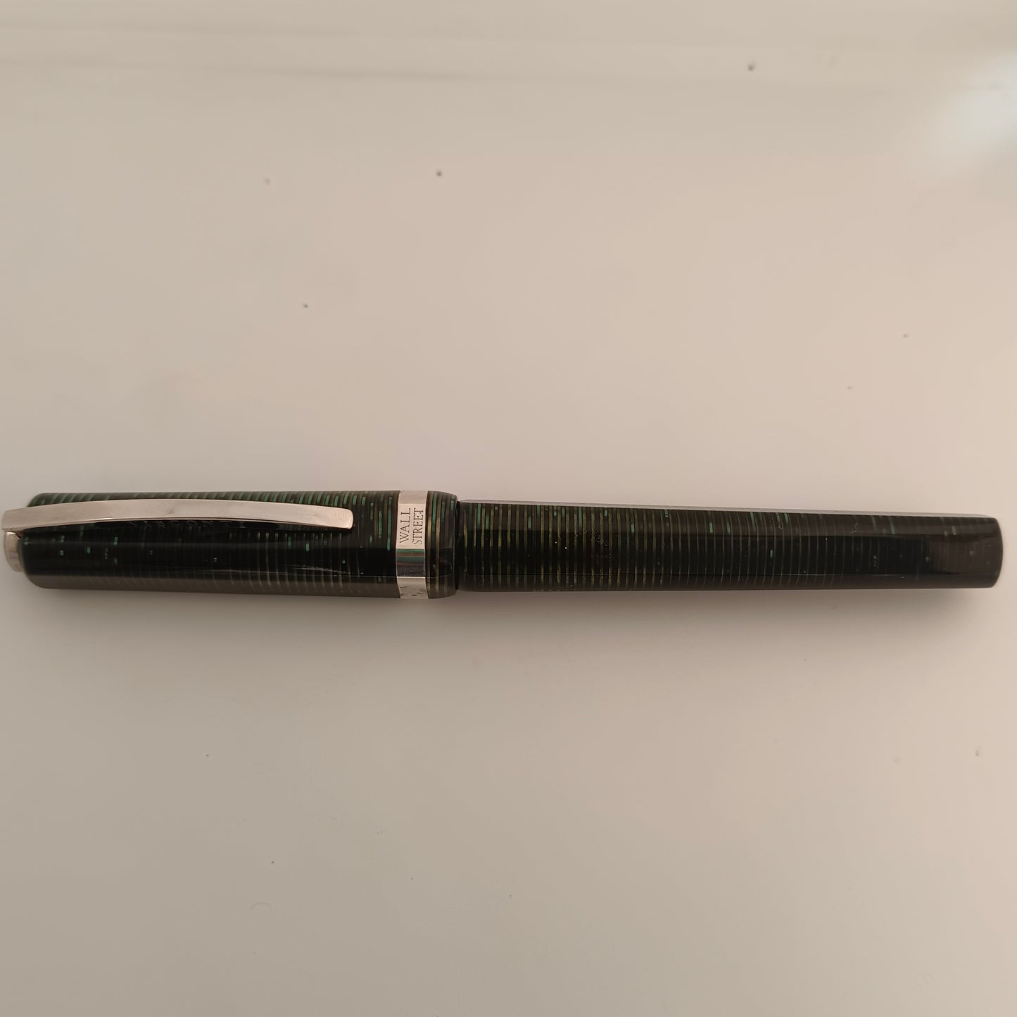 Visconti Wall Street Pearl Green Celluloid Rollerball Pen