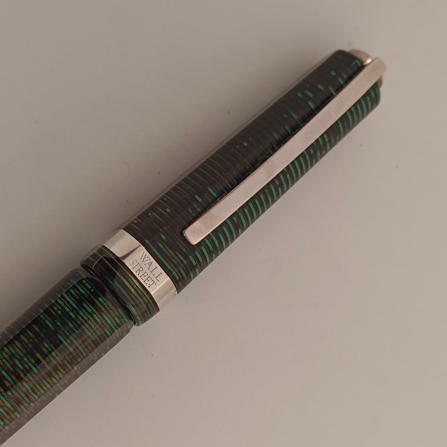 Visconti Wall Street Pearl Green Celluloid Rollerball Pen