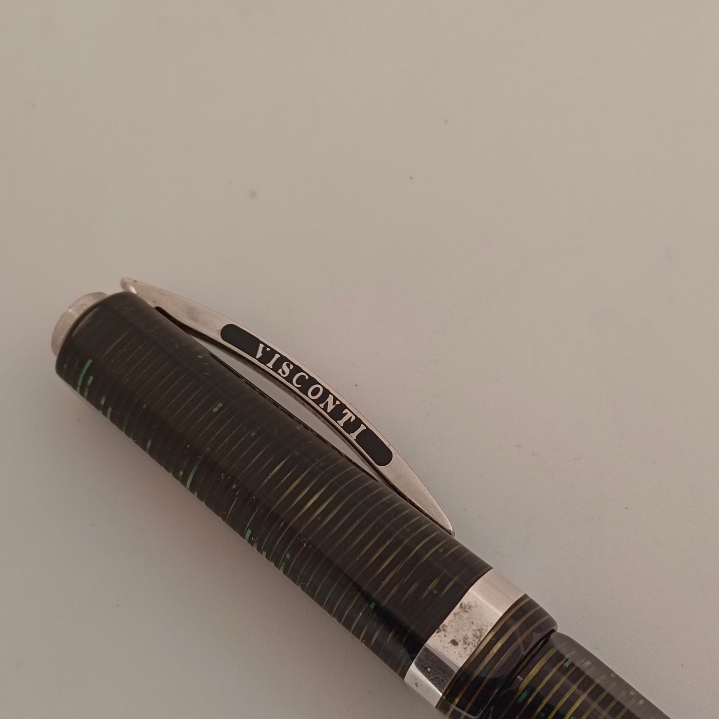 Visconti Wall Street Pearl Green Celluloid Rollerball Pen