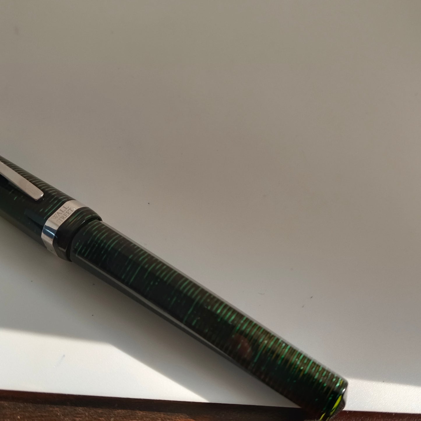 Visconti Wall Street Pearl Green Celluloid Rollerball Pen