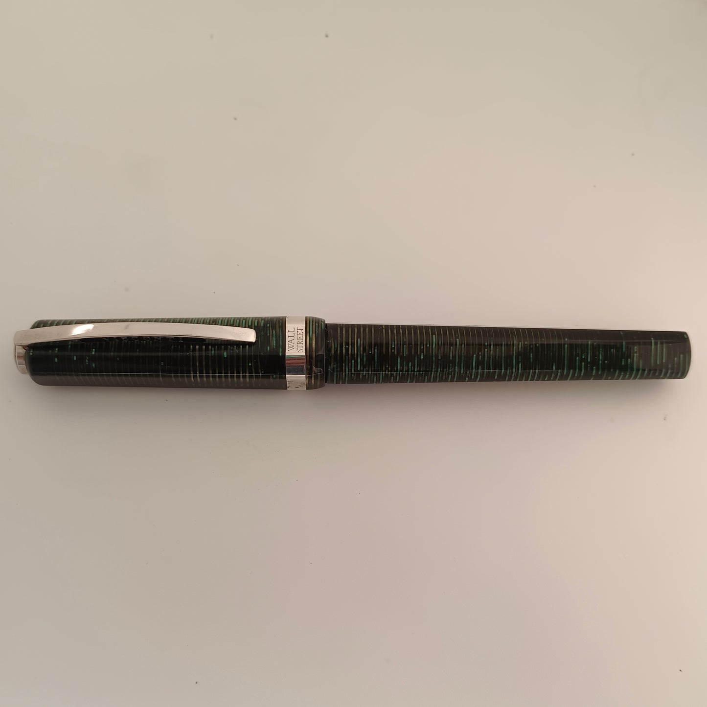 Visconti Wall Street Pearl Green Celluloid Rollerball Pen