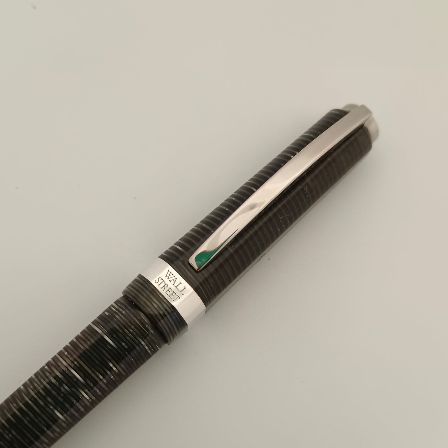 Visconti Wall Street Silver Pearl Grey Celluloid Ballpoint Pen