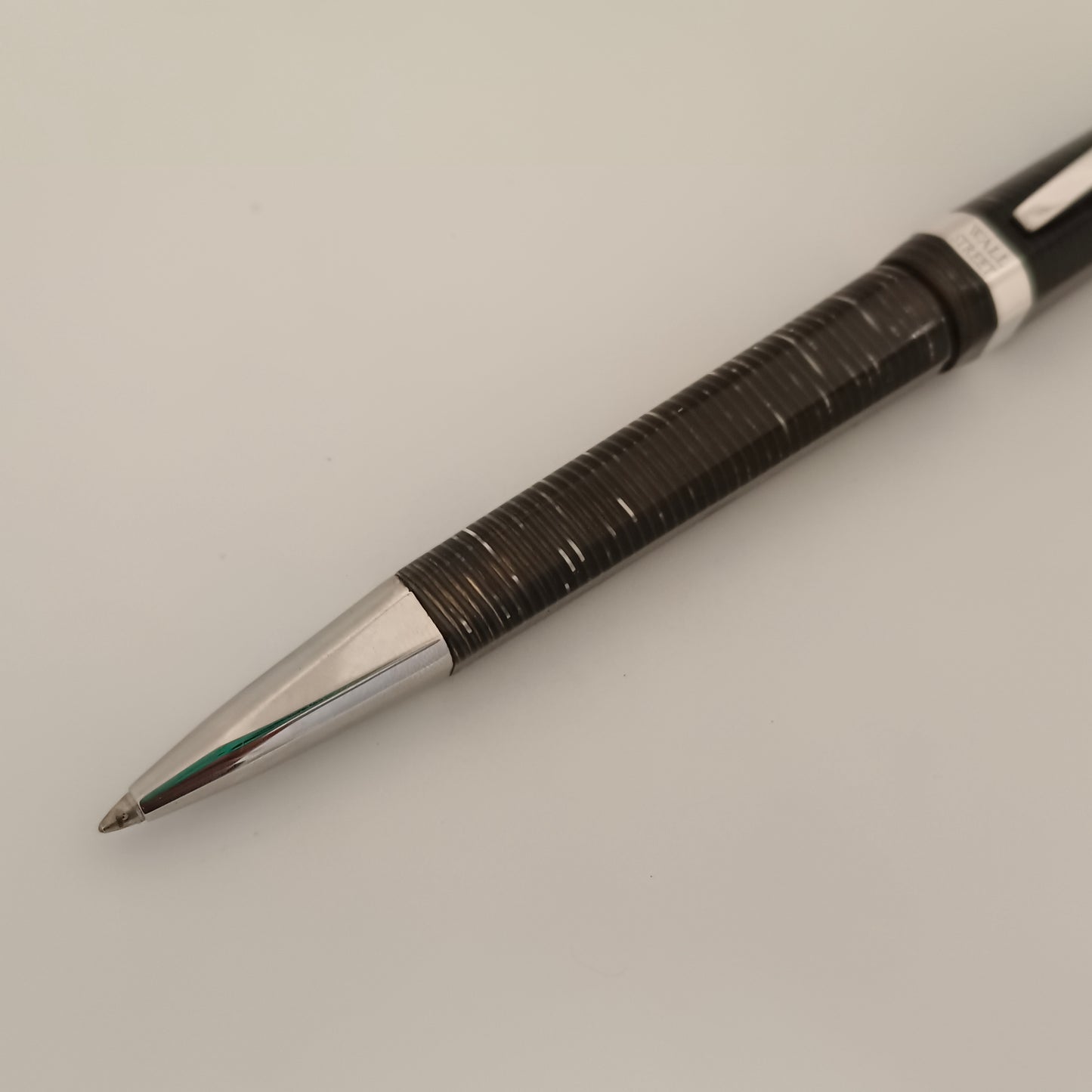 Visconti Wall Street Silver Pearl Grey Celluloid Ballpoint Pen