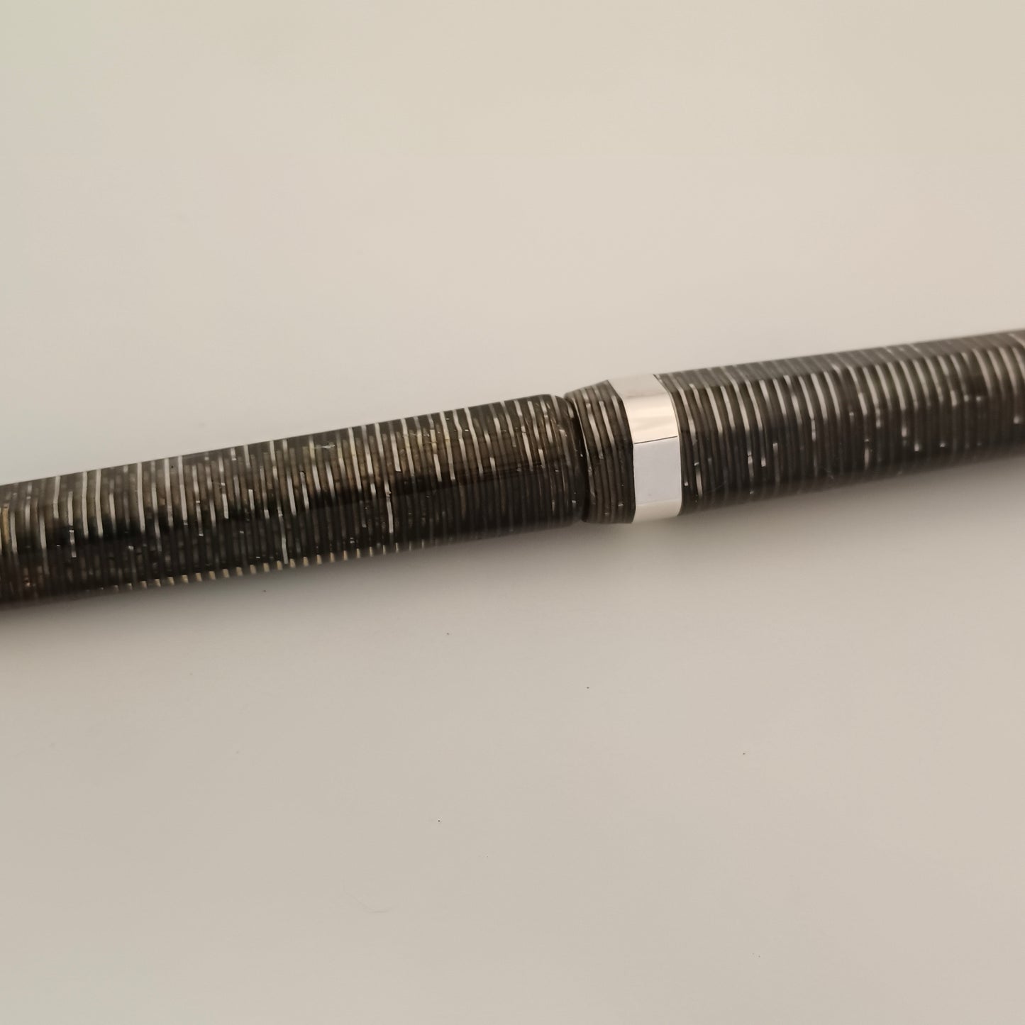 Visconti Wall Street Silver Pearl Grey Celluloid Ballpoint Pen