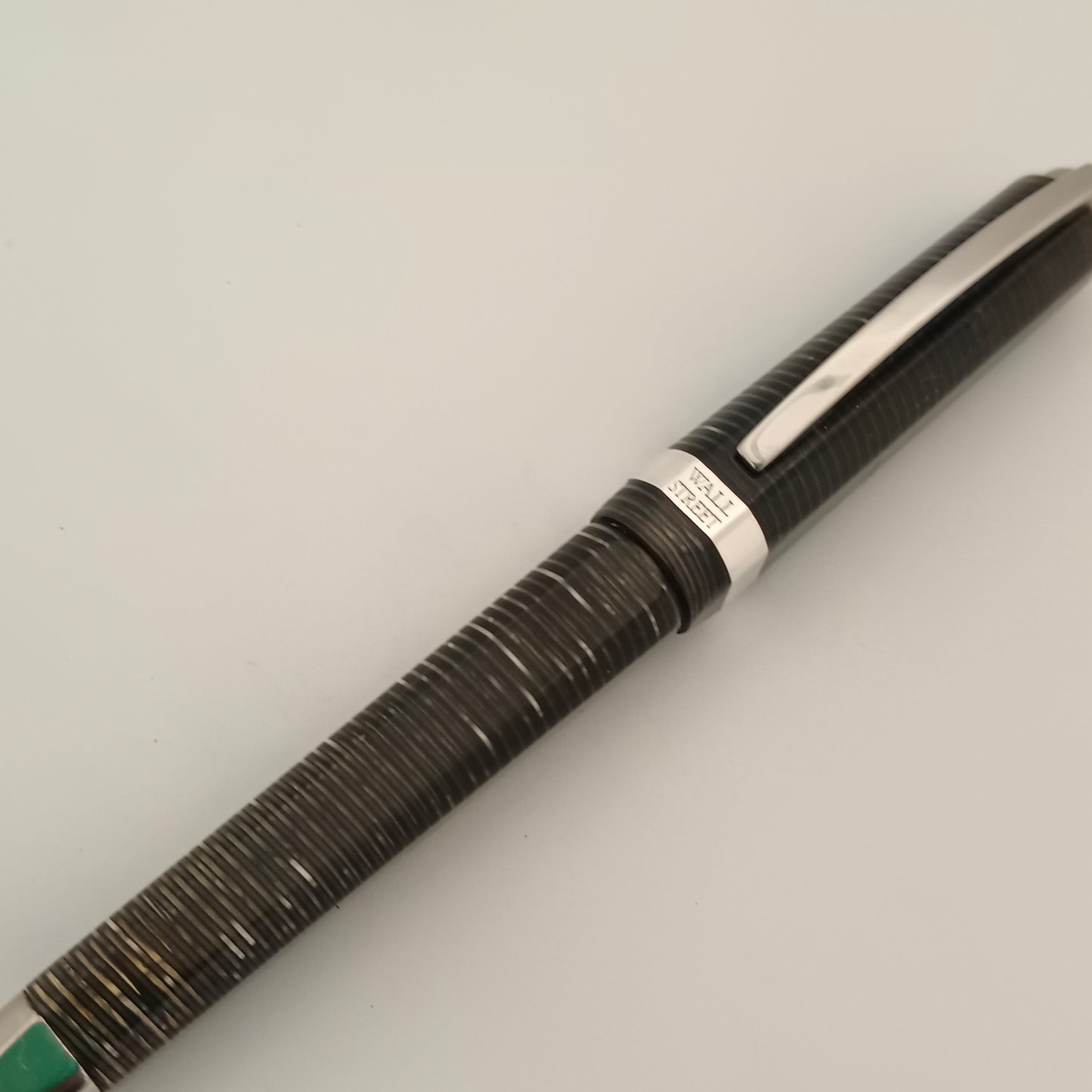 Visconti Wall Street Silver Pearl Grey Celluloid Ballpoint Pen