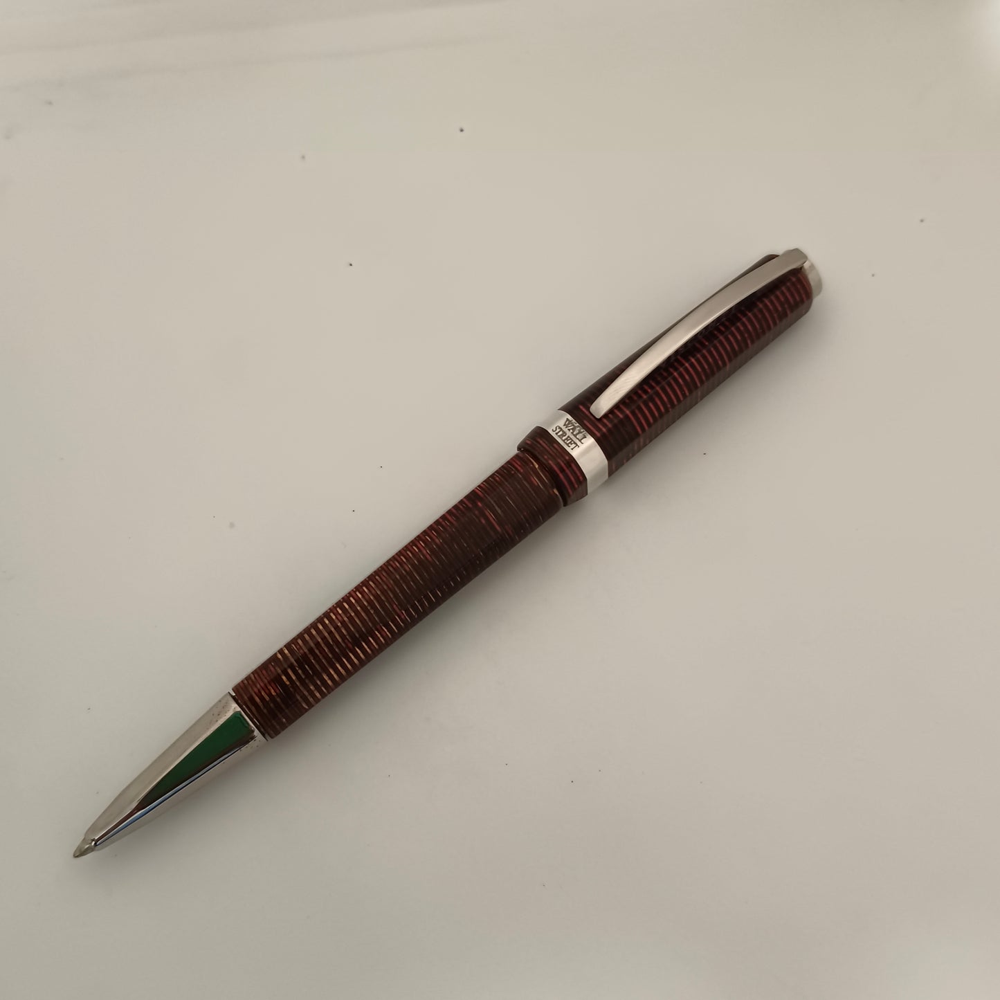 Visconti Wall Street Pearl Red Celluloid Ballpoint Pen