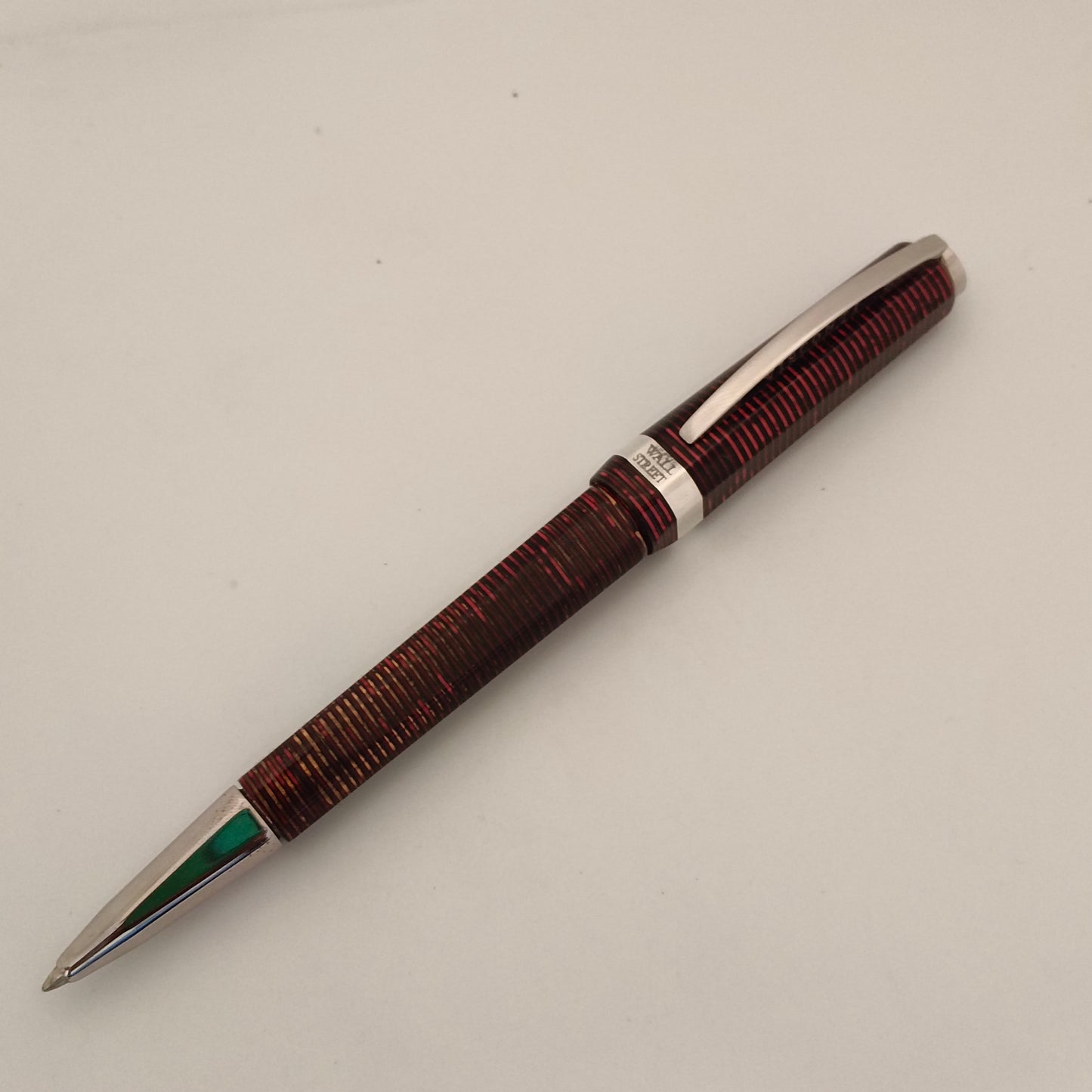 Visconti Wall Street Pearl Red Celluloid Ballpoint Pen