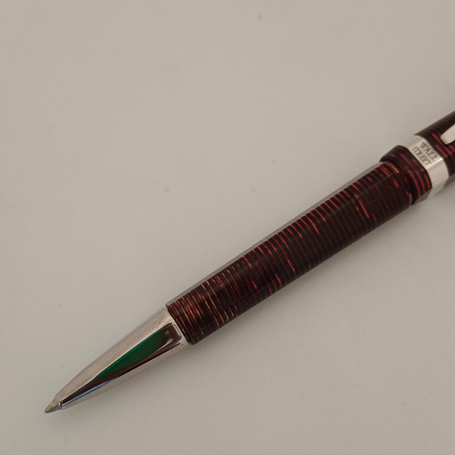 Visconti Wall Street Pearl Red Celluloid Ballpoint Pen