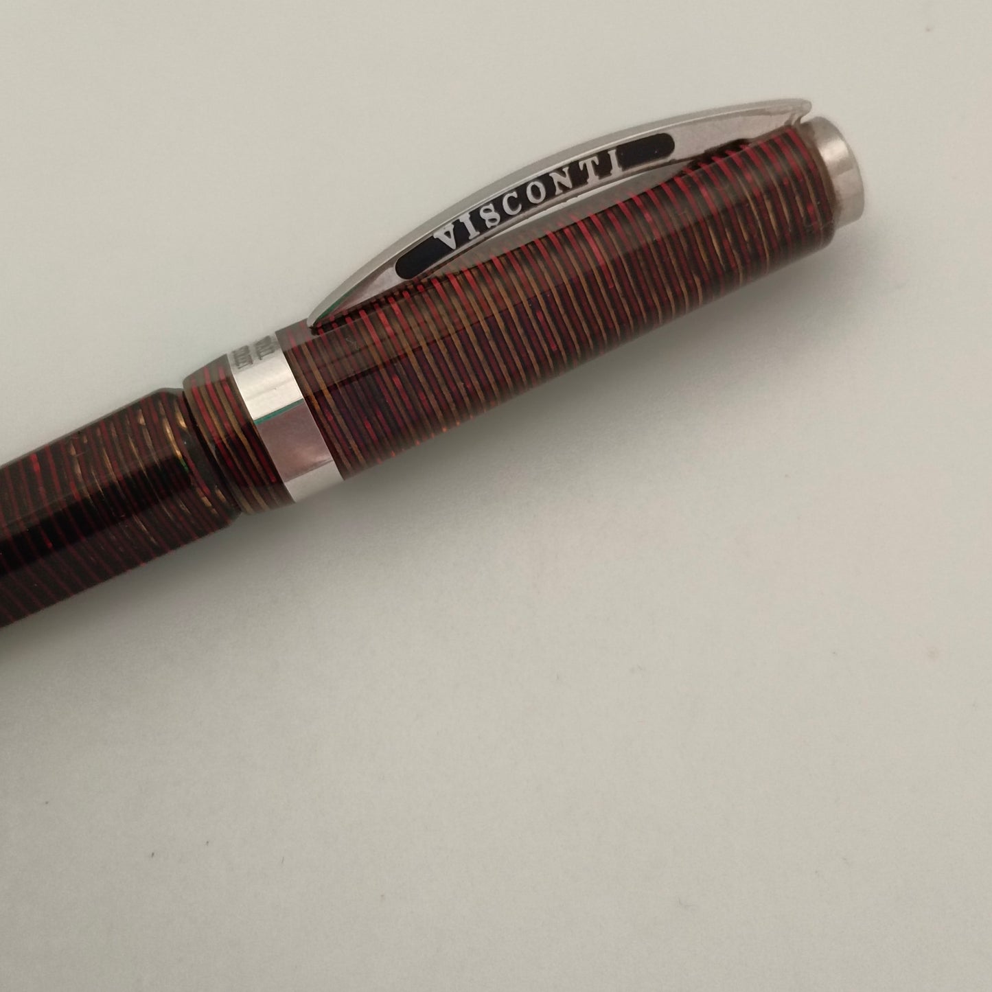 Visconti Wall Street Pearl Red Celluloid Ballpoint Pen