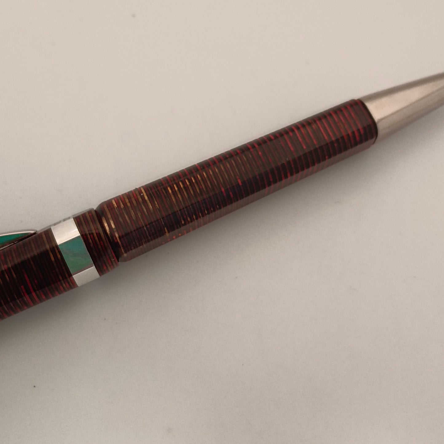 Visconti Wall Street Pearl Red Celluloid Ballpoint Pen