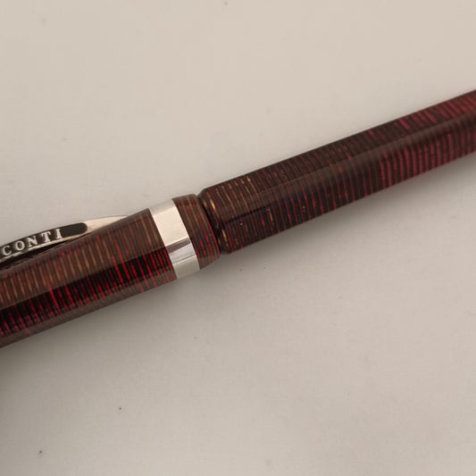 Visconti Wall Street Pearl Red Celluloid Ballpoint Pen