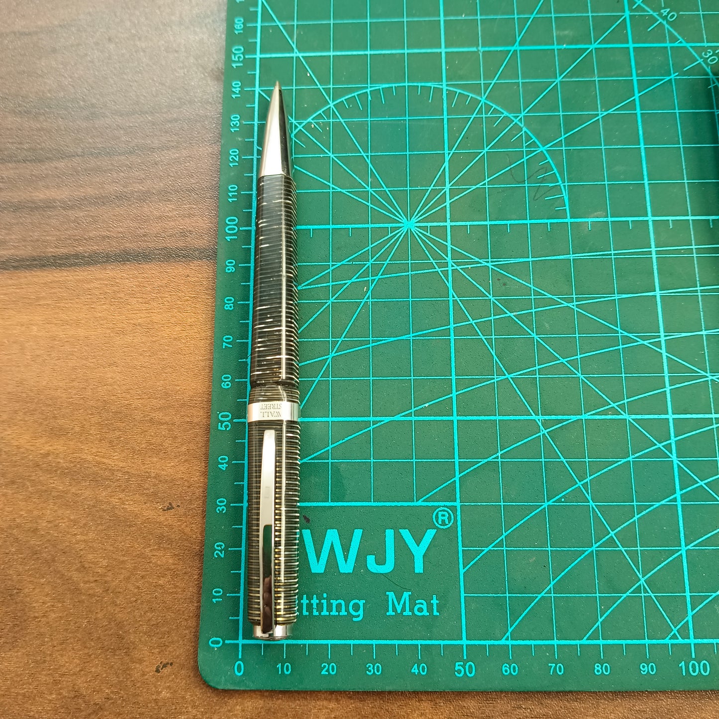 Visconti Wall Street Silver Pearl Grey Celluloid Ballpoint Pen