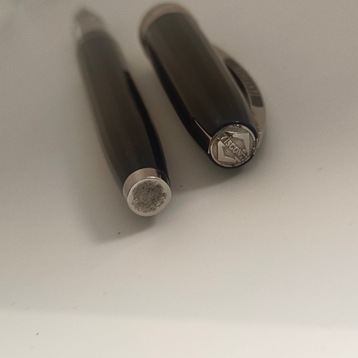 Visconti michelangelo Black Fountain Pen With Palladium Plated Trim