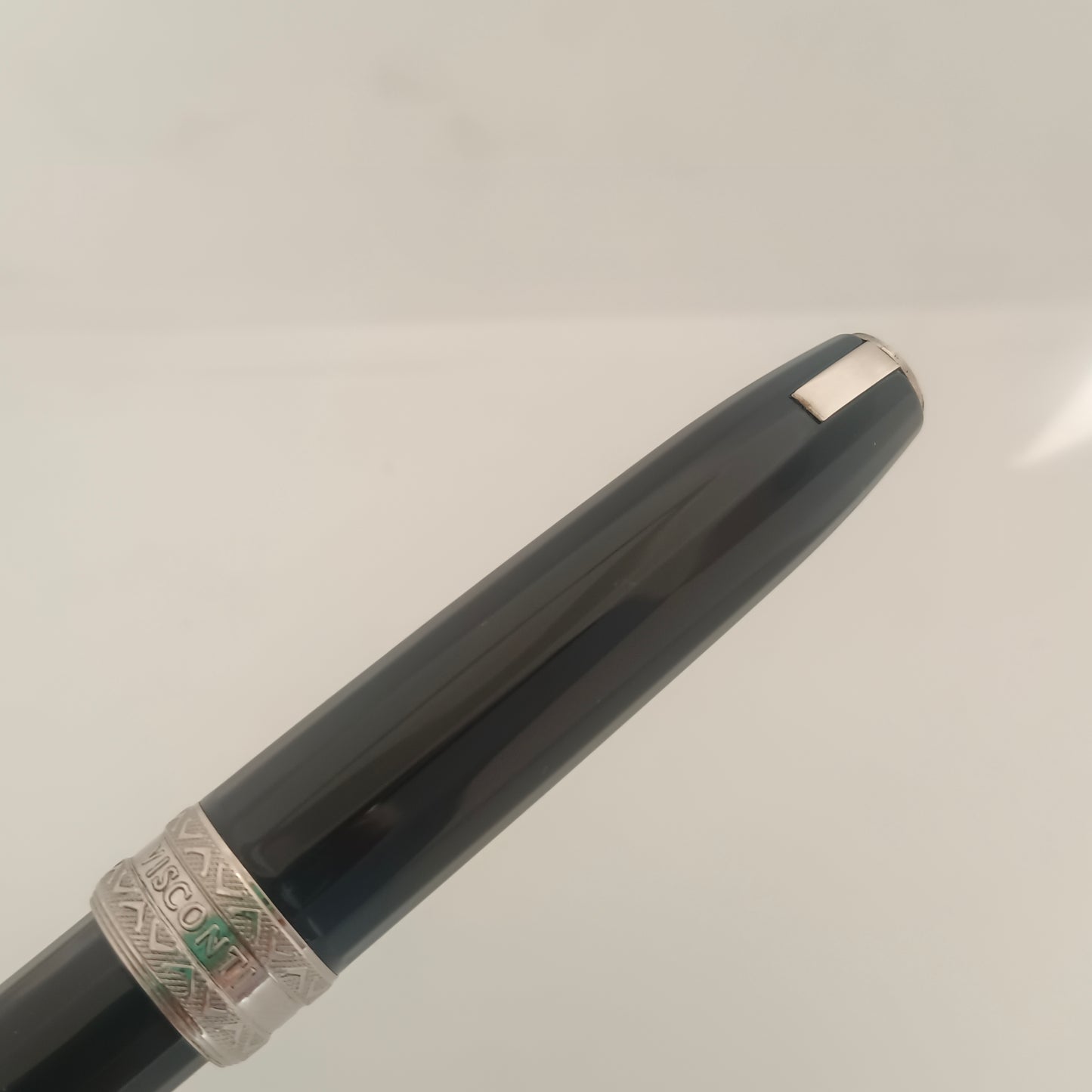 Visconti michelangelo Black Fountain Pen With Palladium Plated Trim