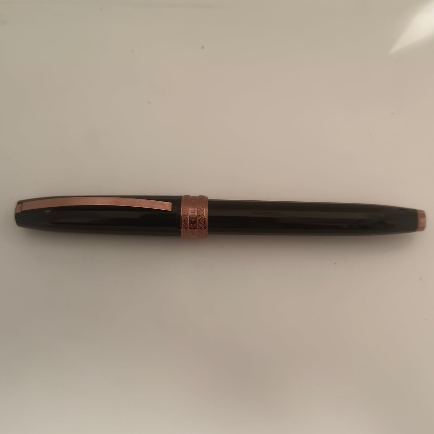 Visconti michelangelo Black Fountain Pen With Bronze Plated Trim - Italy