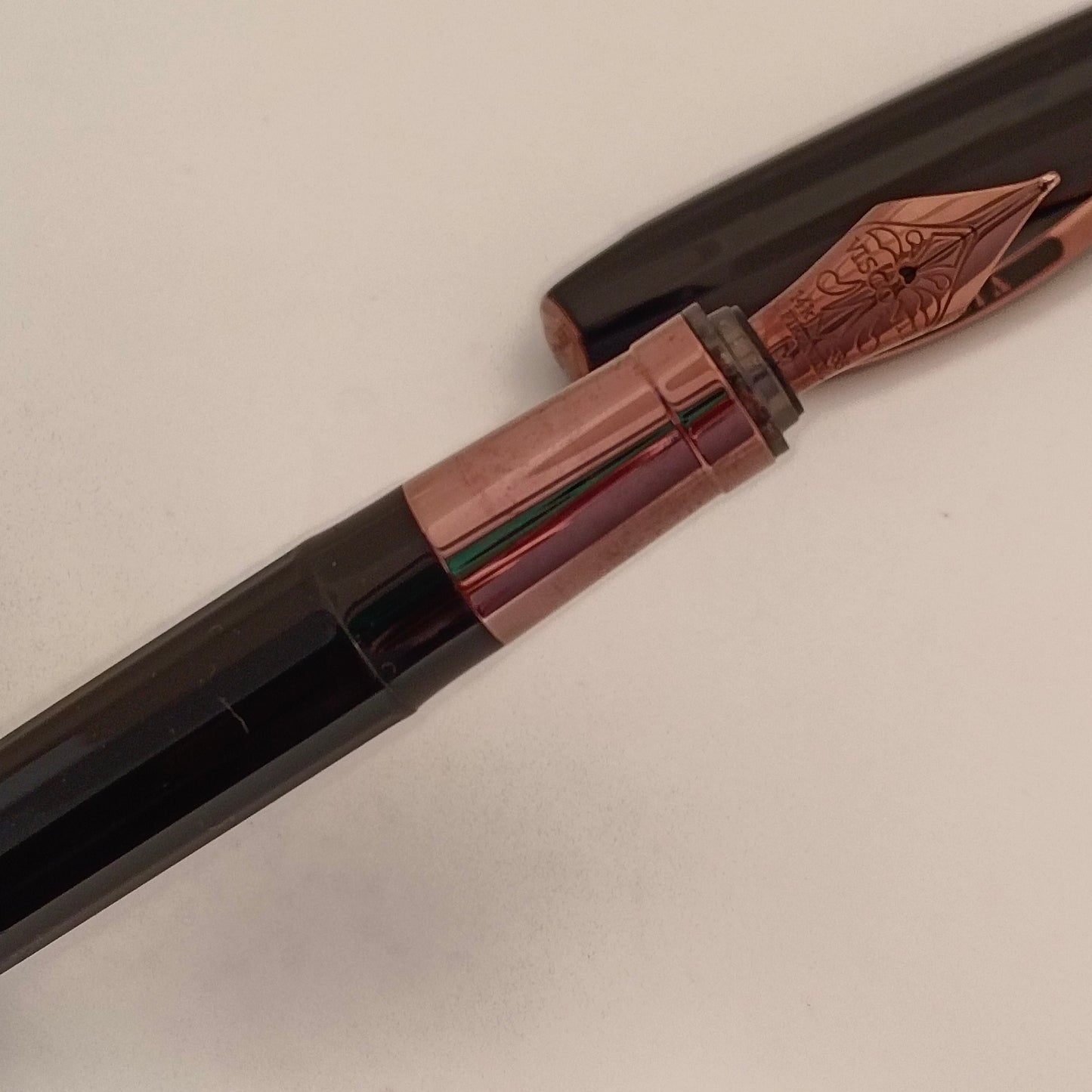 Visconti michelangelo Black Fountain Pen With Bronze Plated Trim - Italy