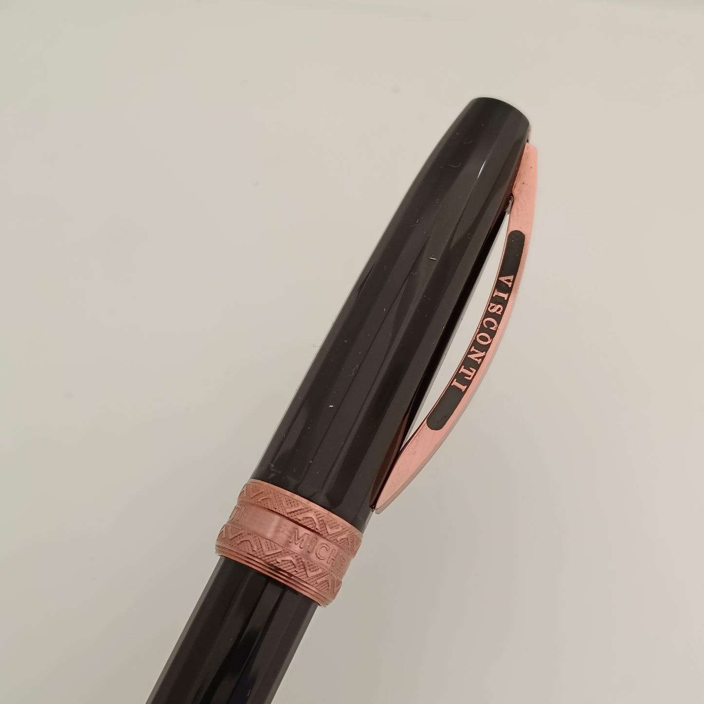 Visconti michelangelo Black Fountain Pen With Bronze Plated Trim - Italy