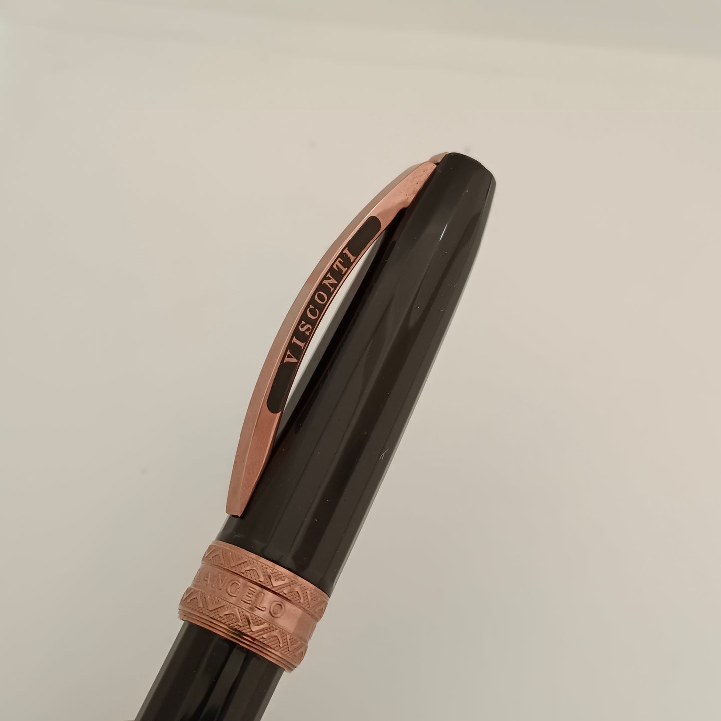 Visconti michelangelo Black Fountain Pen With Bronze Plated Trim - Italy