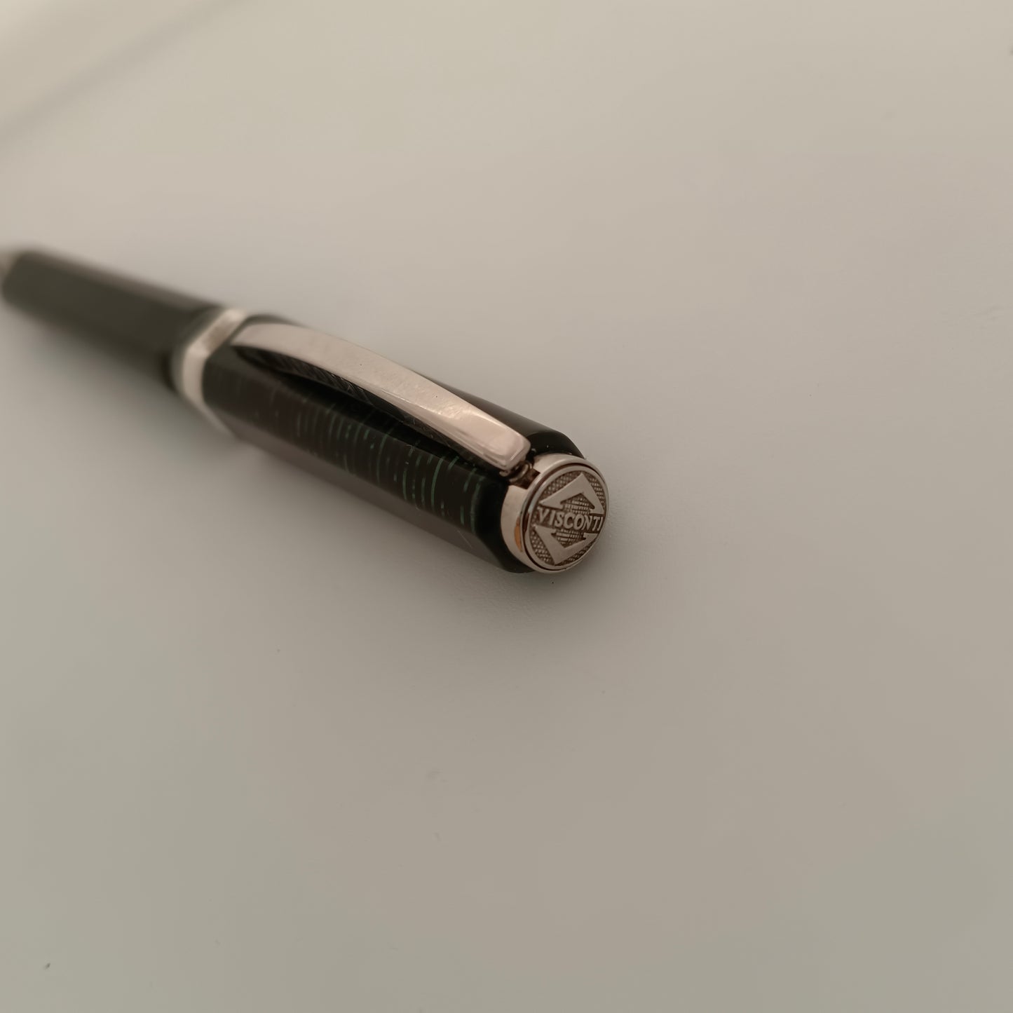 Visconti Wall Street Pearl Green Celluloid Ballpoint Pen