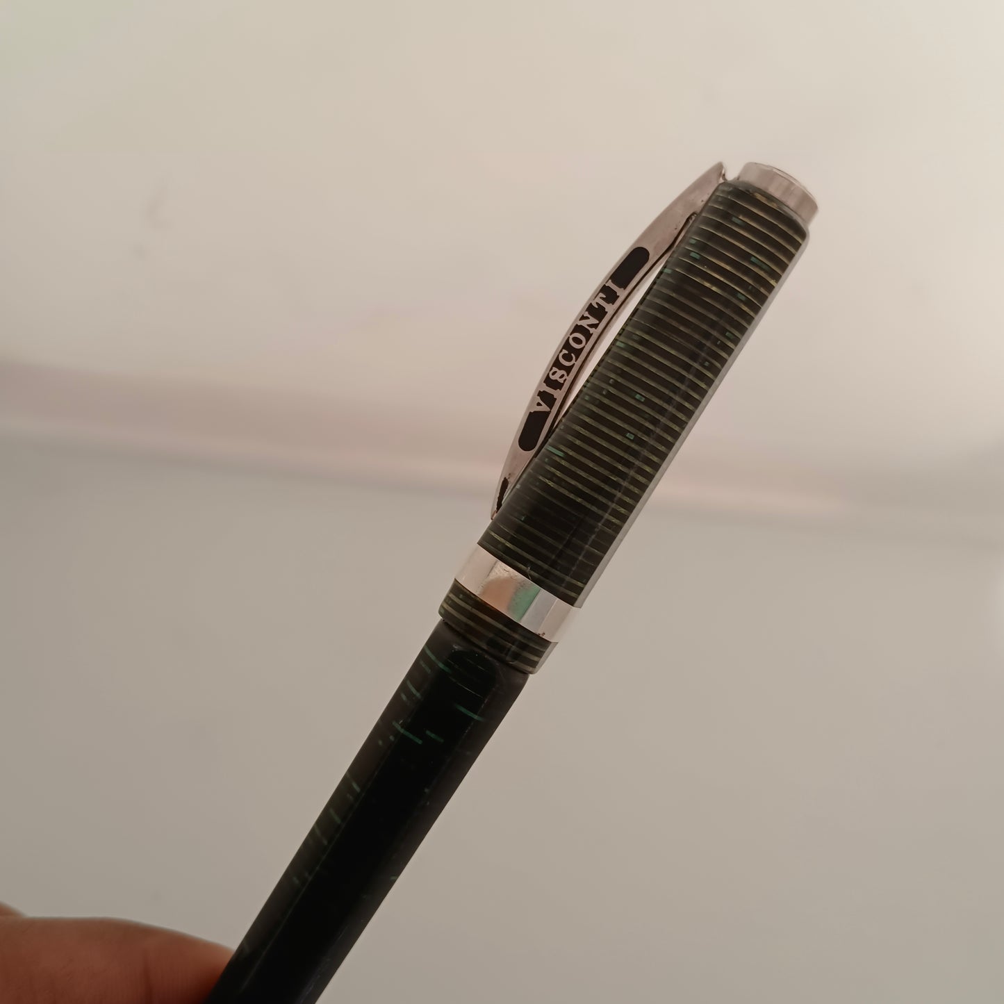 Visconti Wall Street Pearl Green Celluloid Ballpoint Pen