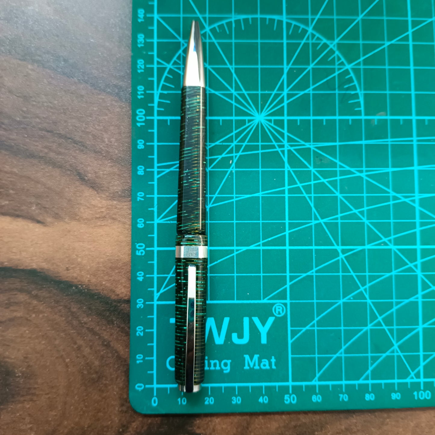 Visconti Wall Street Pearl Green Celluloid Ballpoint Pen