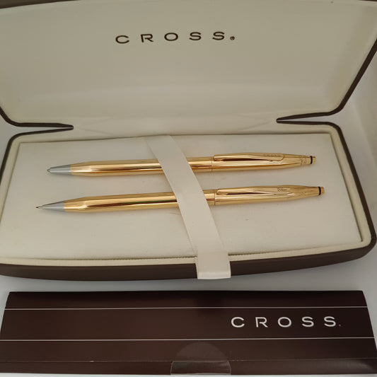 Cross Century 18kt Gold Filled Ballpen & Mechanical pencil Set - USA