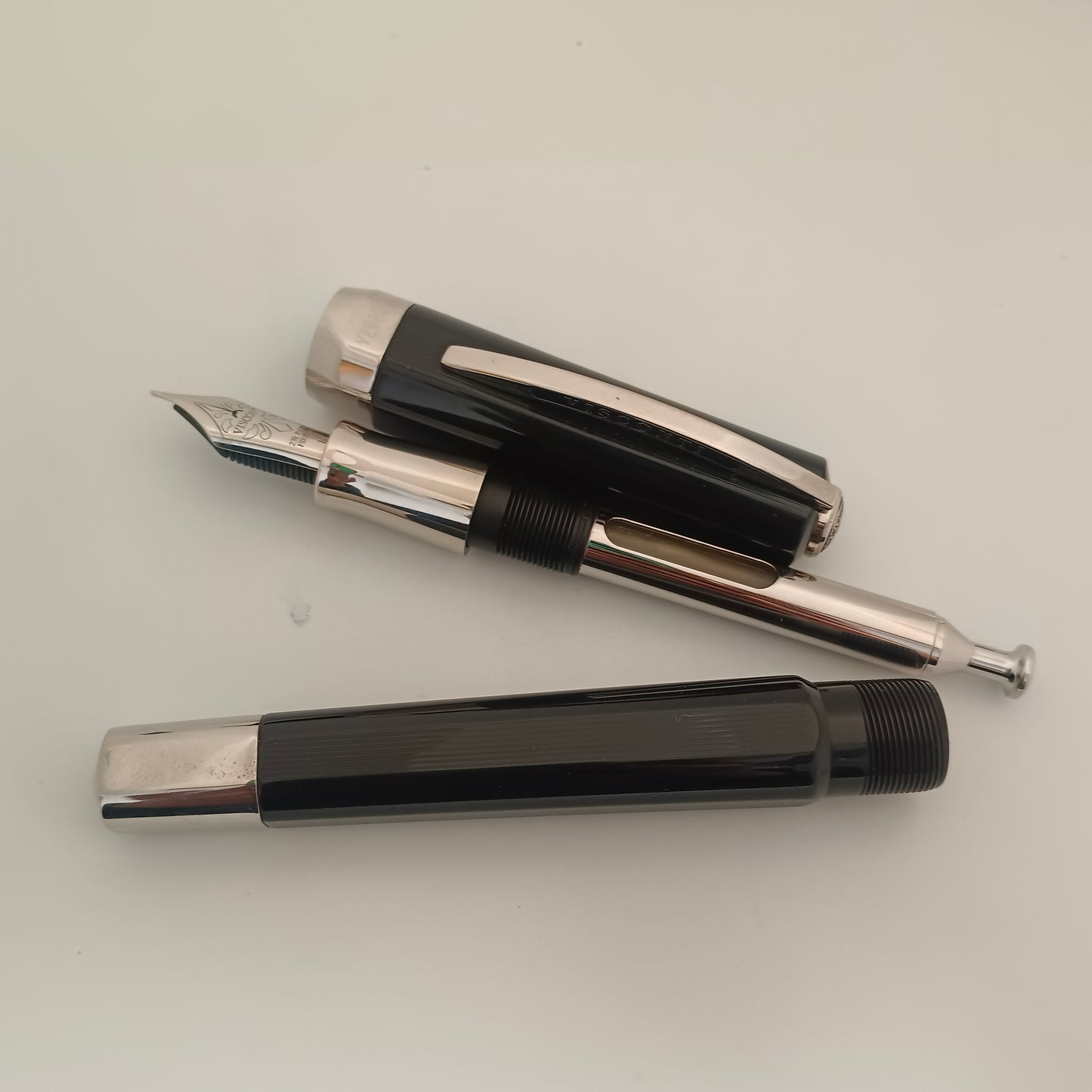 Visconti Black Guilloche Opera Master Fountain Pen