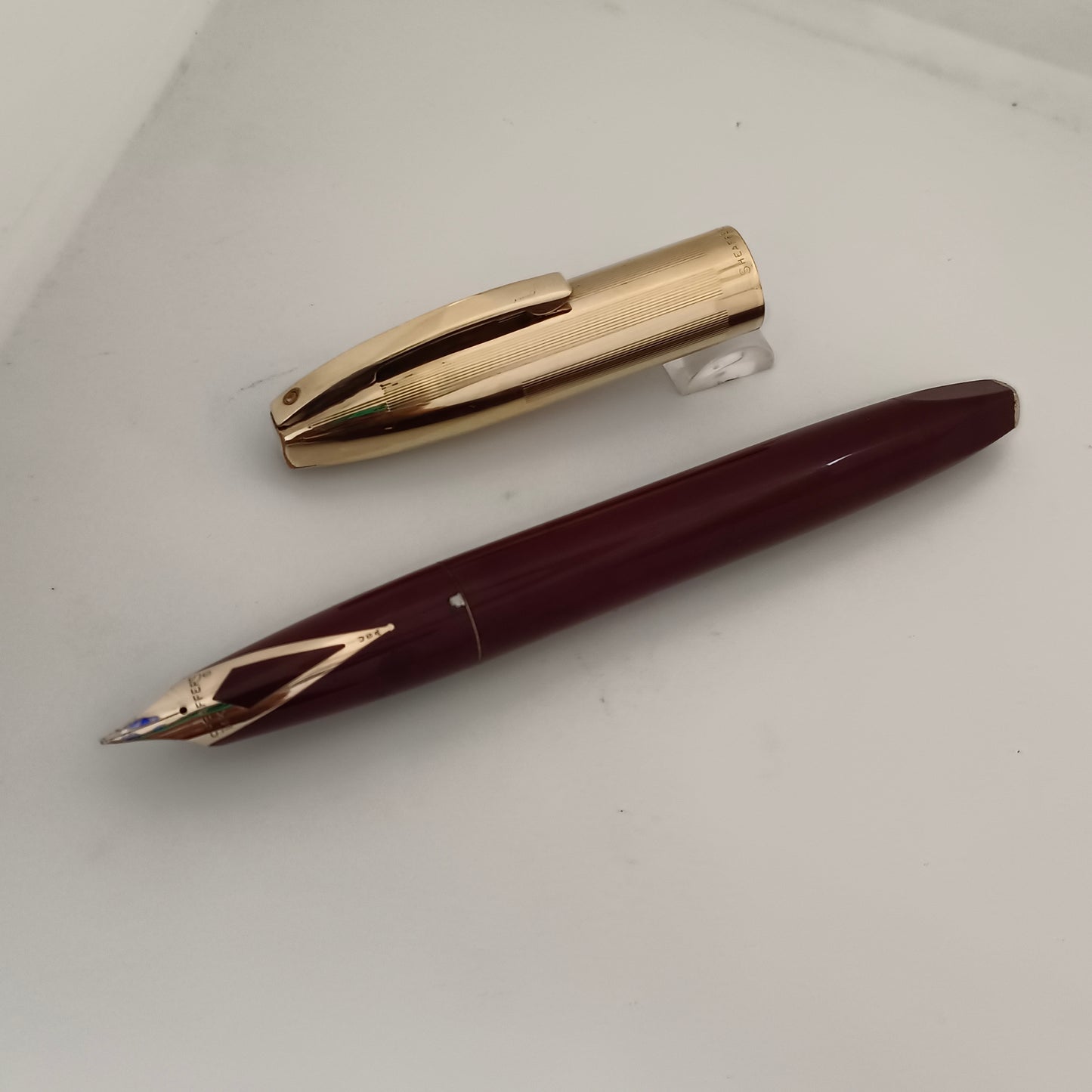 Sheaffer PFM V Burgundy Fountain Pen Made in USA