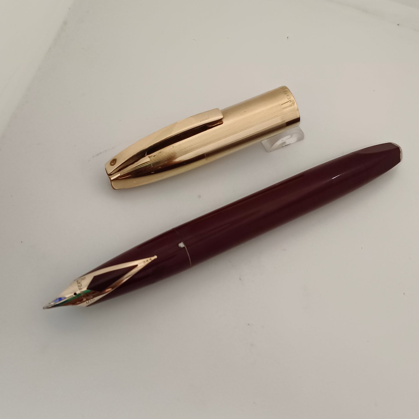 Sheaffer PFM V Burgundy Fountain Pen Made in USA