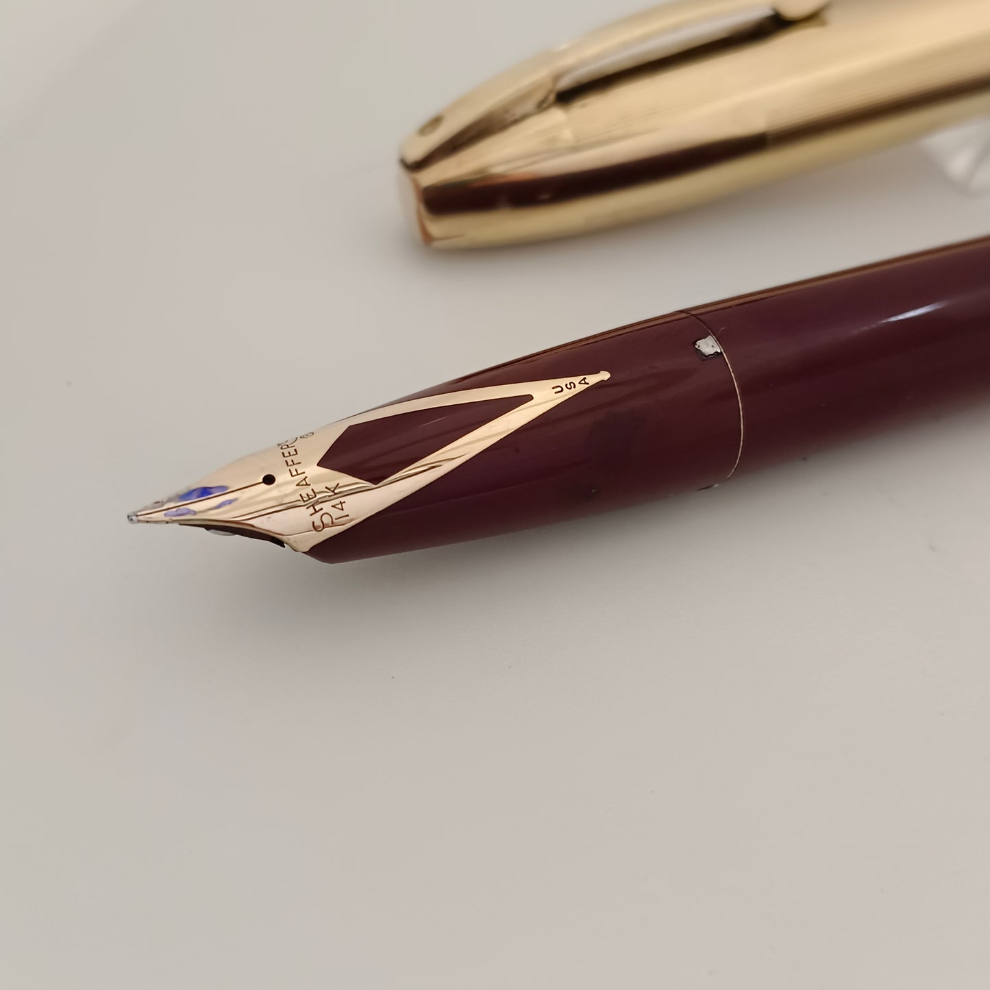 Sheaffer PFM V Burgundy Fountain Pen Made in USA