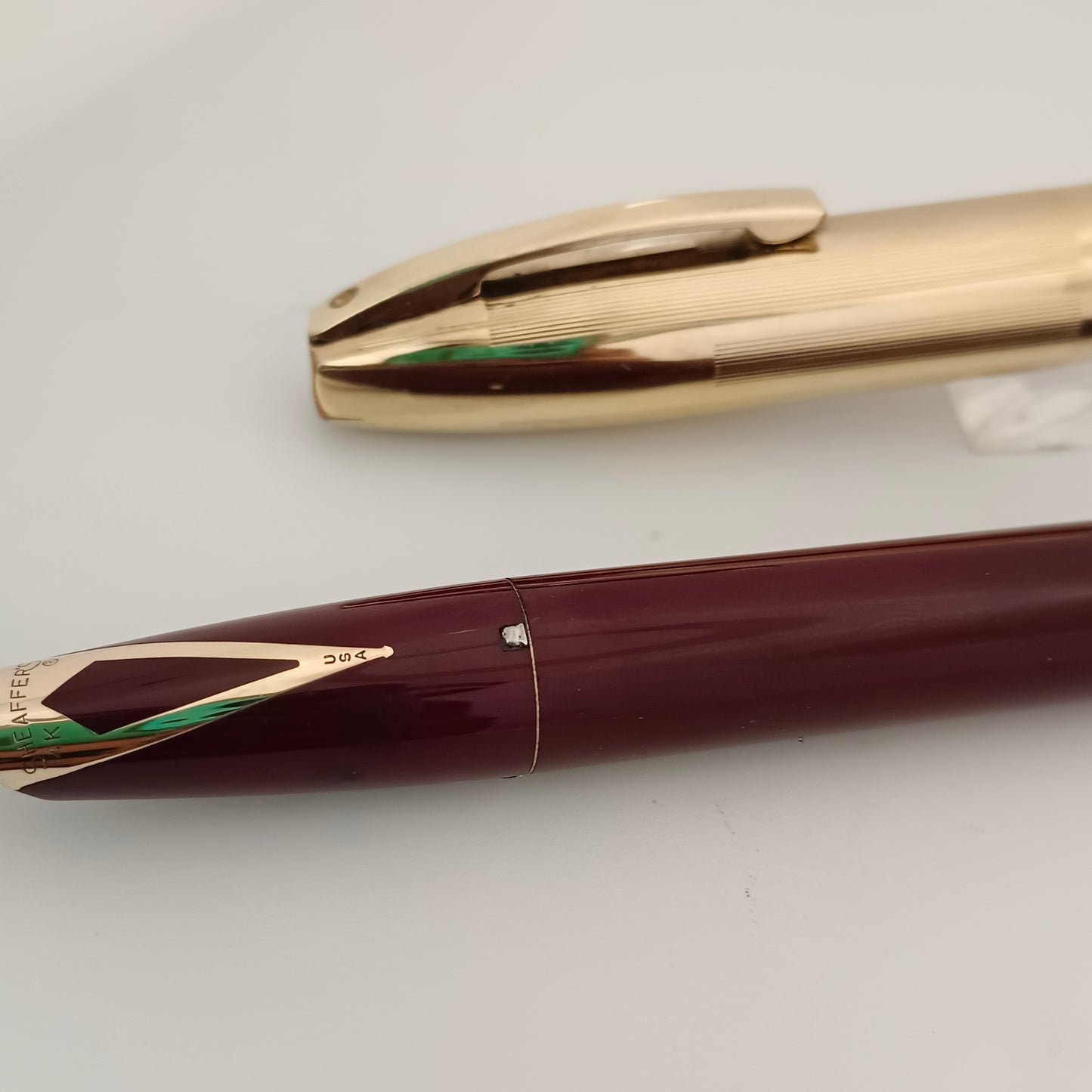 Sheaffer PFM V Burgundy Fountain Pen Made in USA