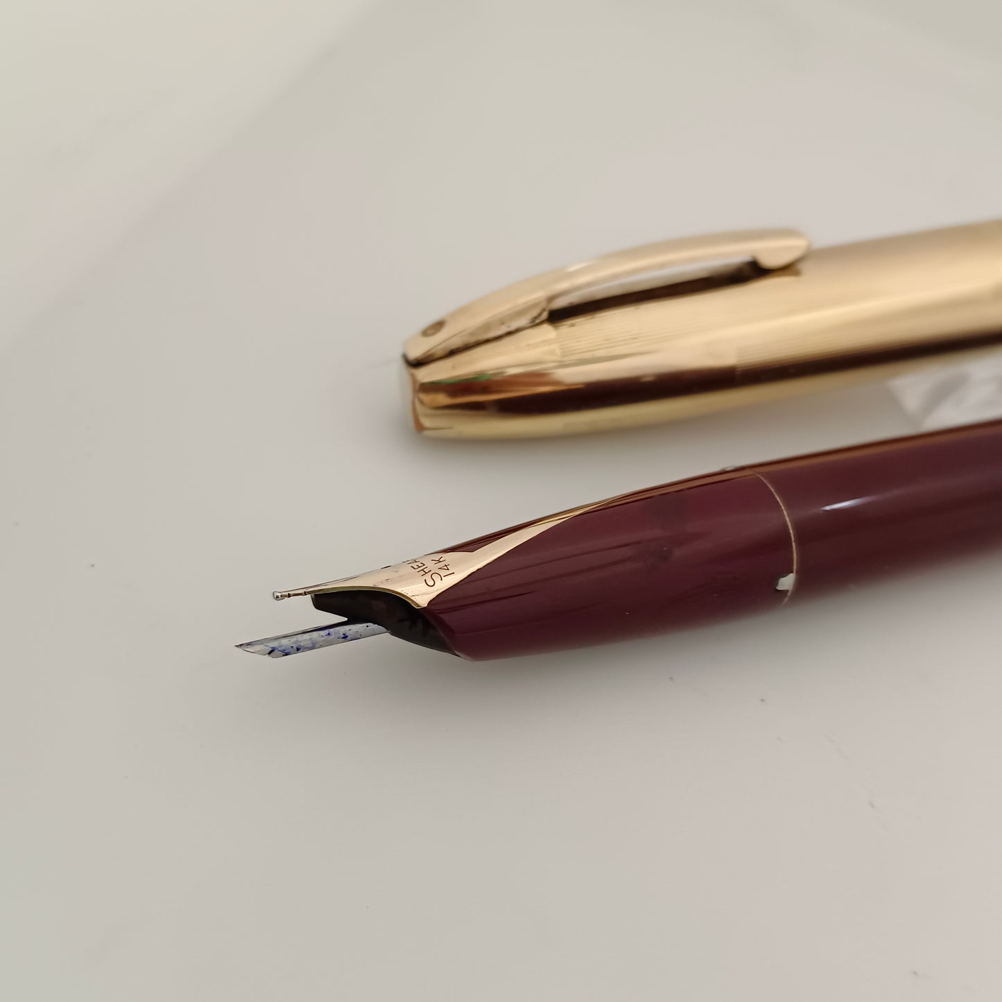 Sheaffer PFM V Burgundy Fountain Pen Made in USA