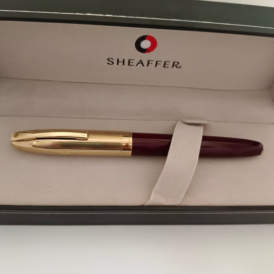Sheaffer PFM V Burgundy Fountain Pen Made in USA