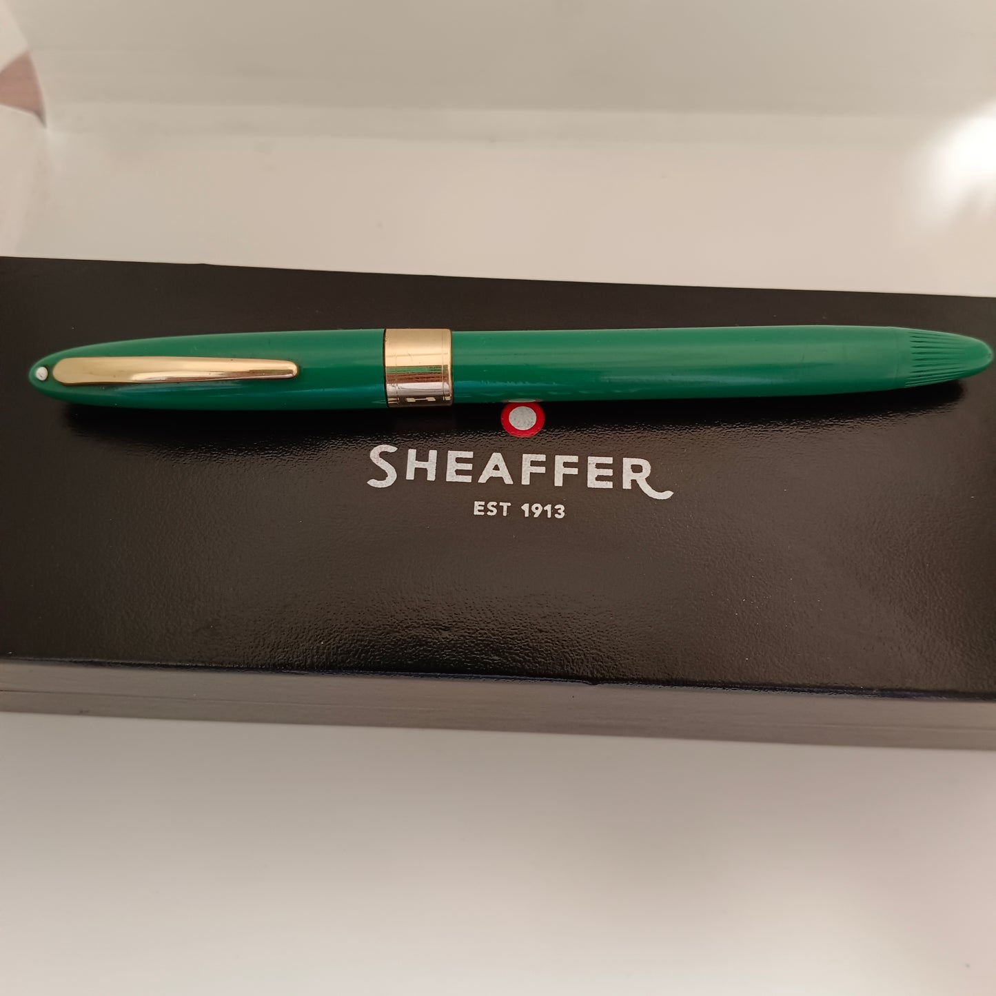 Sheaffer Vintage Snorkel Green Fountain Pen with 14kt Gold Nib