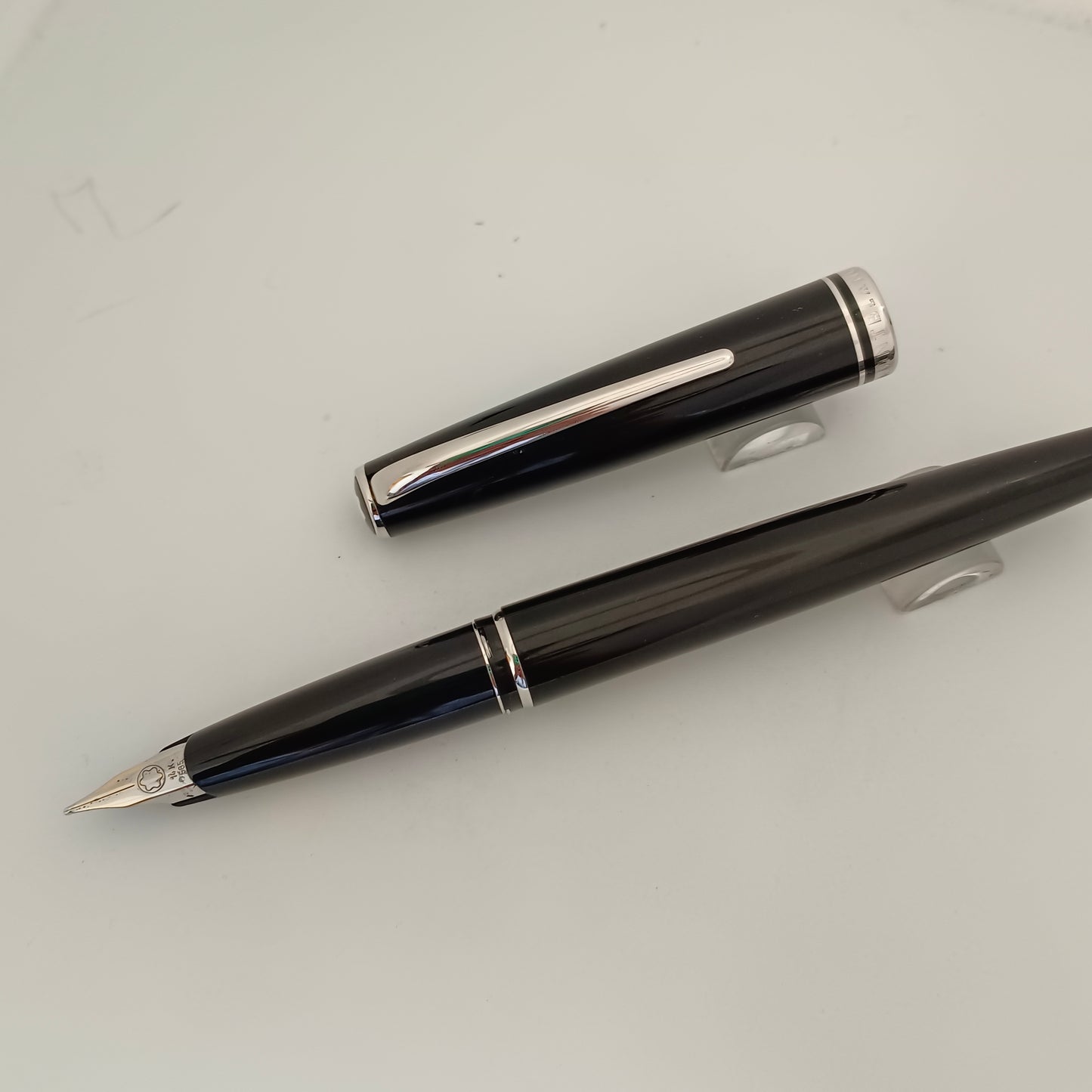 Montblanc Generation Black Fountain Pen Platinum Trim Made In Germany