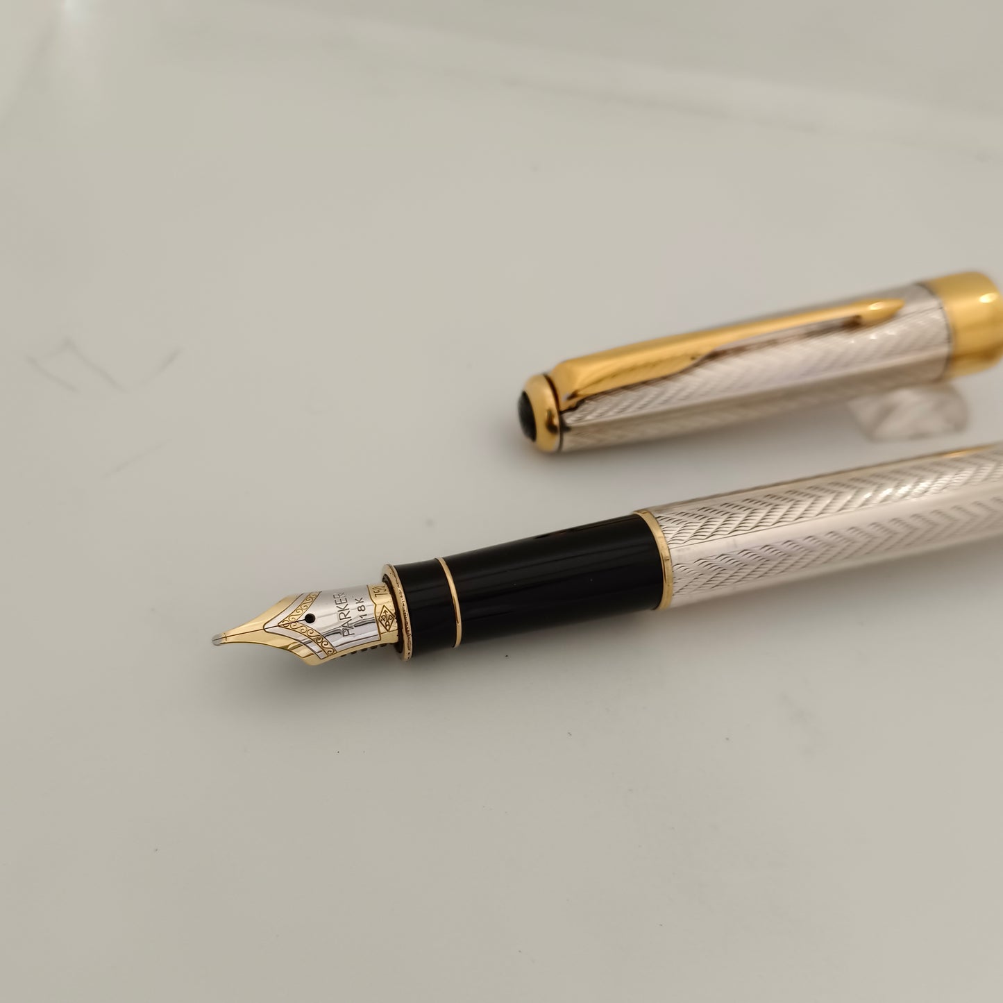 Parker Sonnet Fougere Sterling Silver Fountain Pen